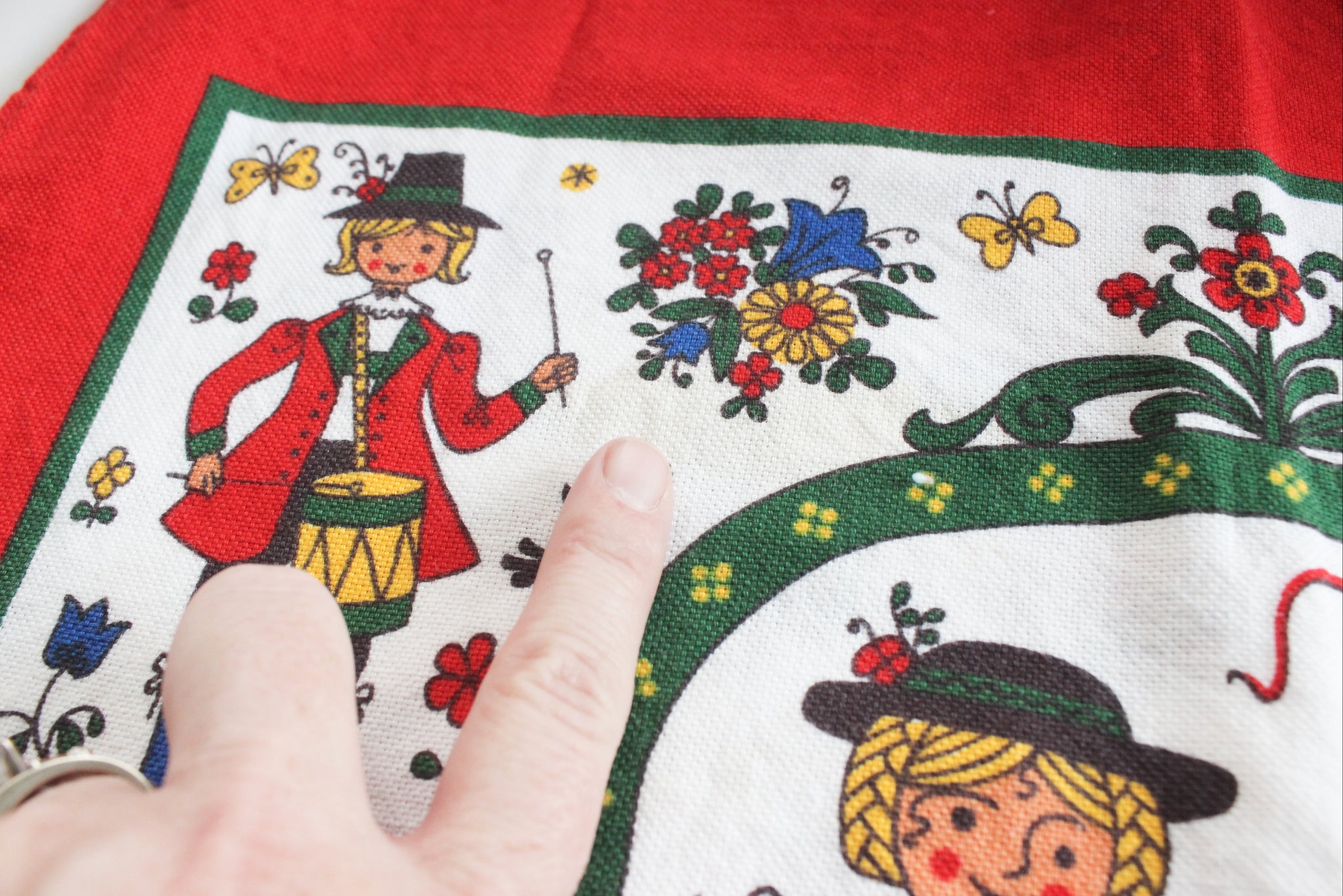 Bavarian Tea Towel, Country Cottage Kitchen Decor