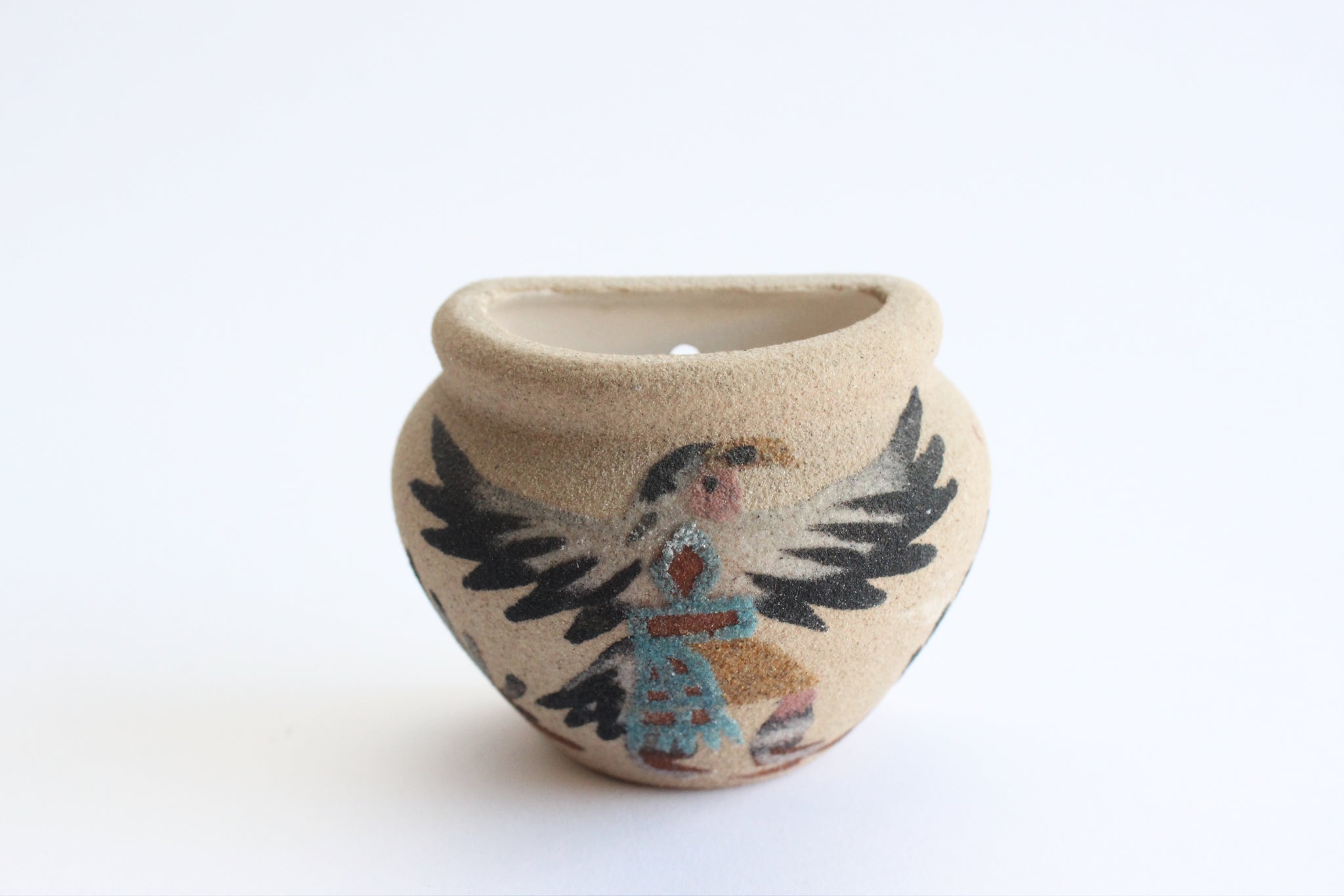 Navajo Sand Painting, Bud Vase, Wall Hanging