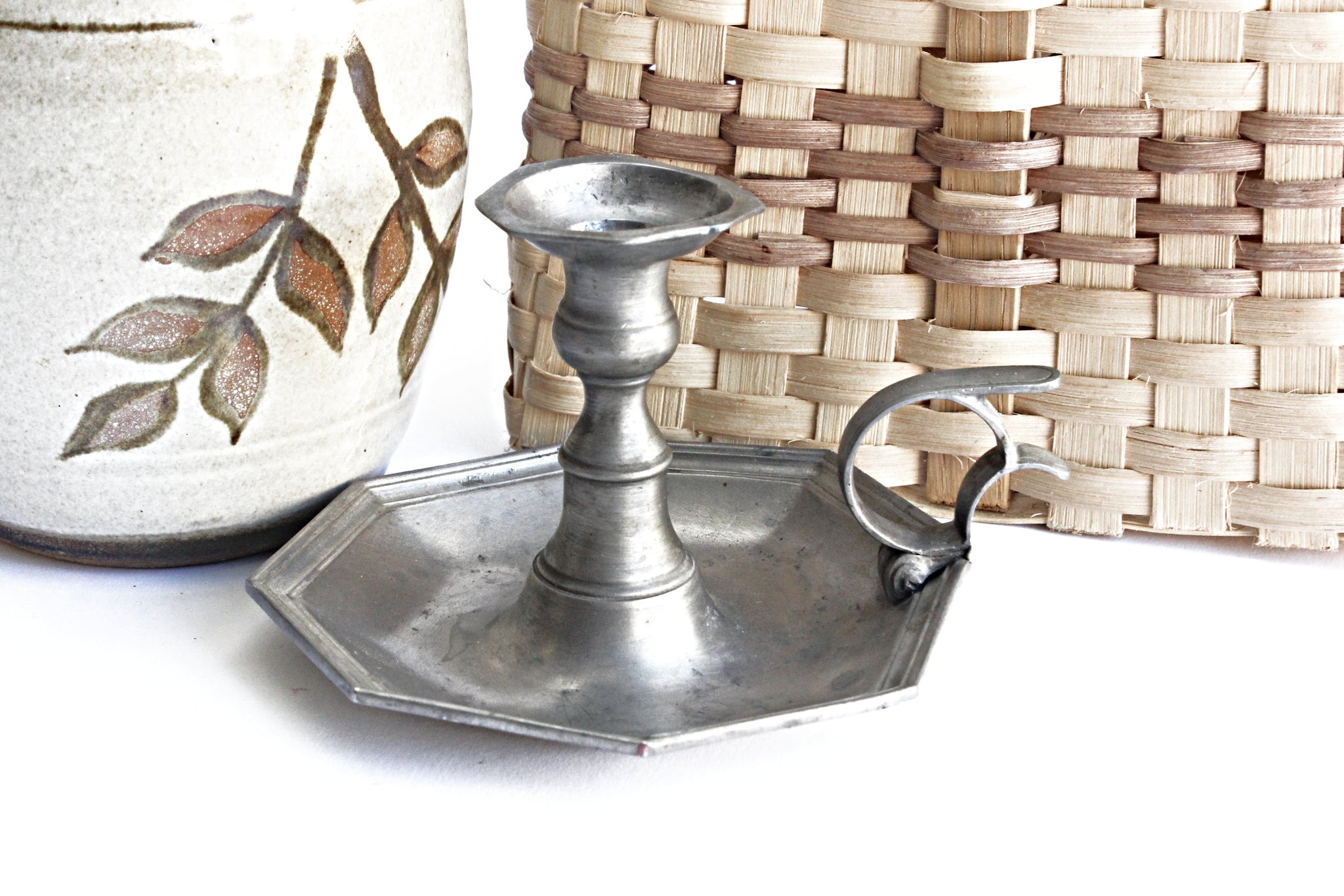 Vintage Pewter Candlestick Holder