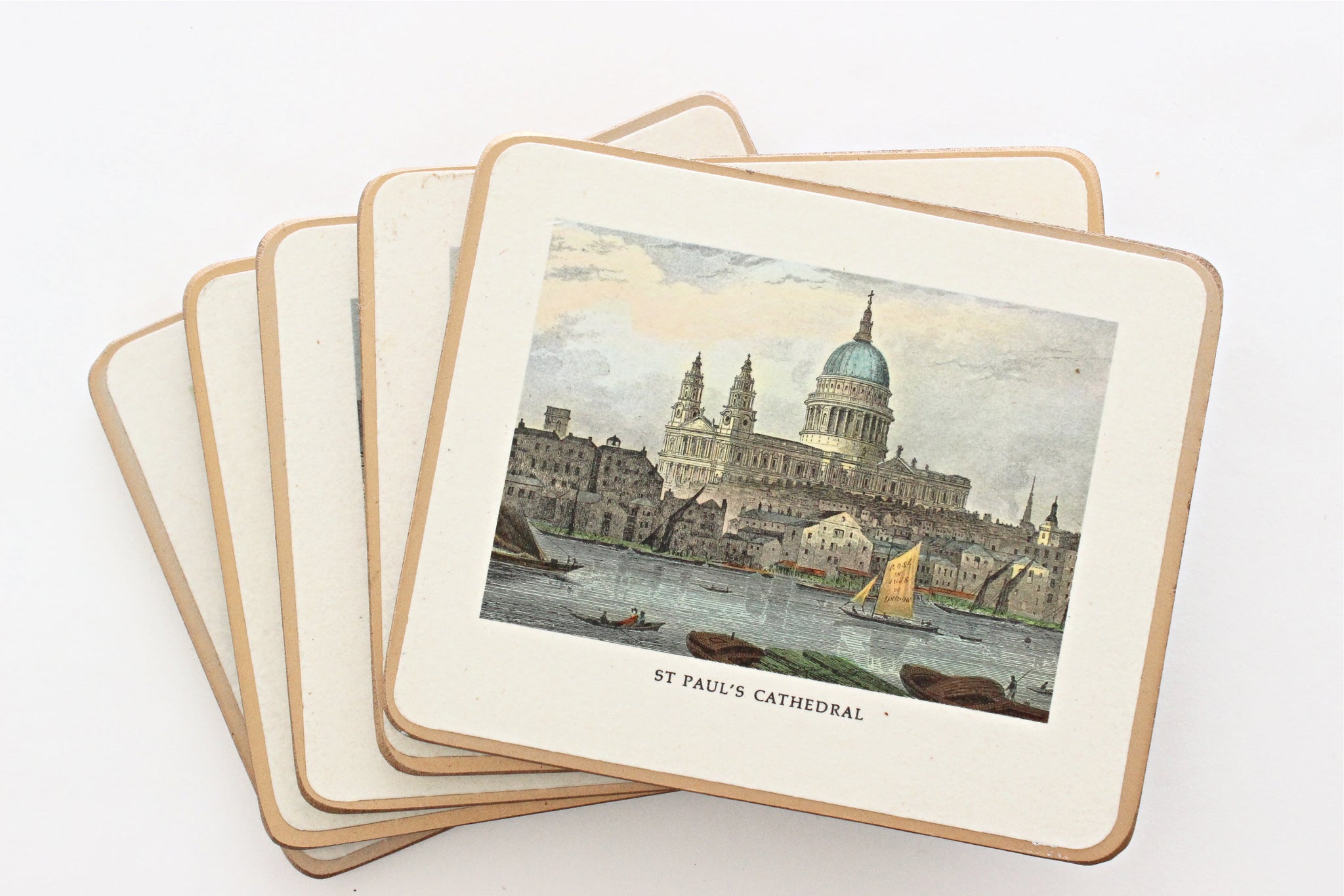 Vintage English Souvenir Coasters