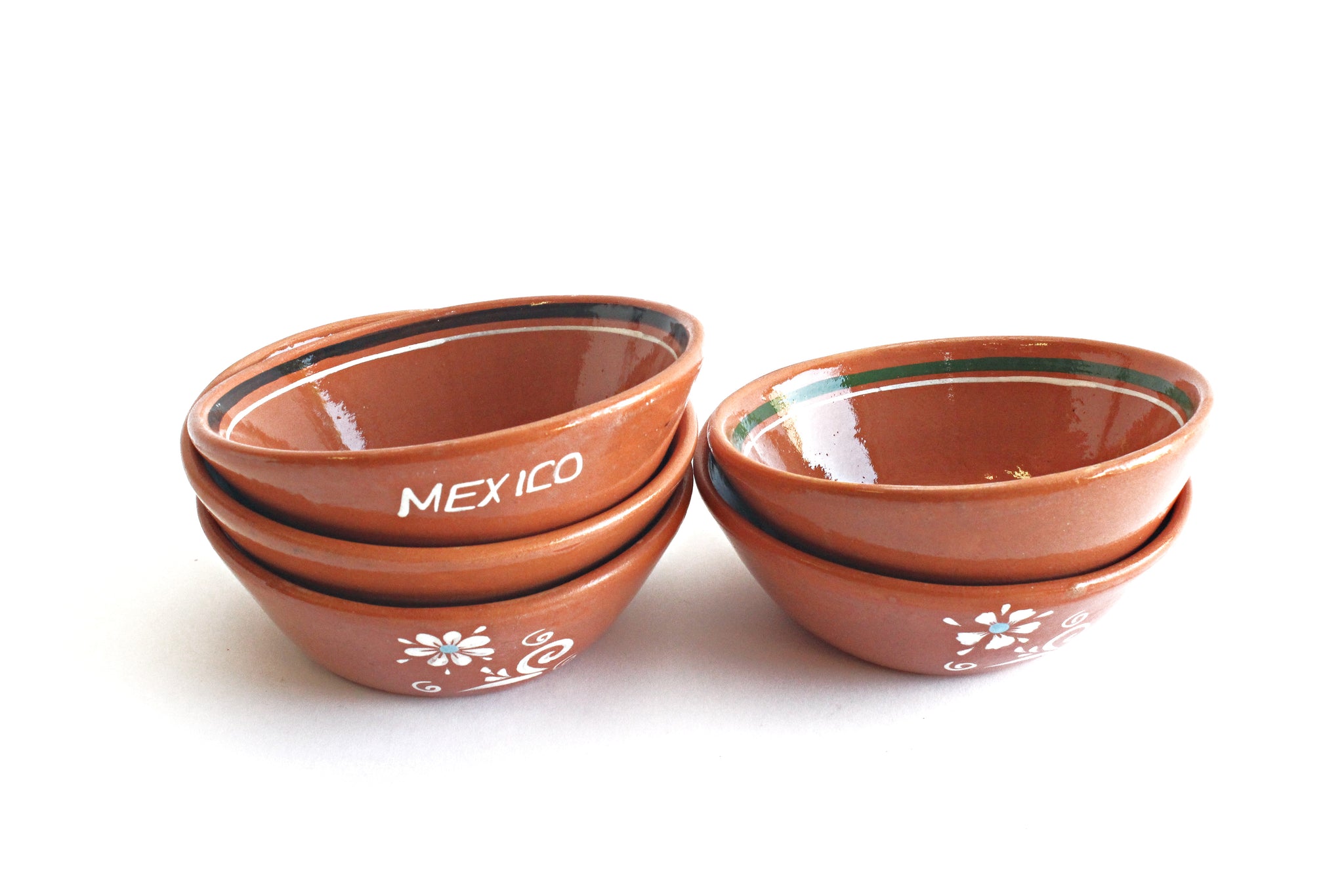 Set of 5 Vintage Terra-Cotta Bowls