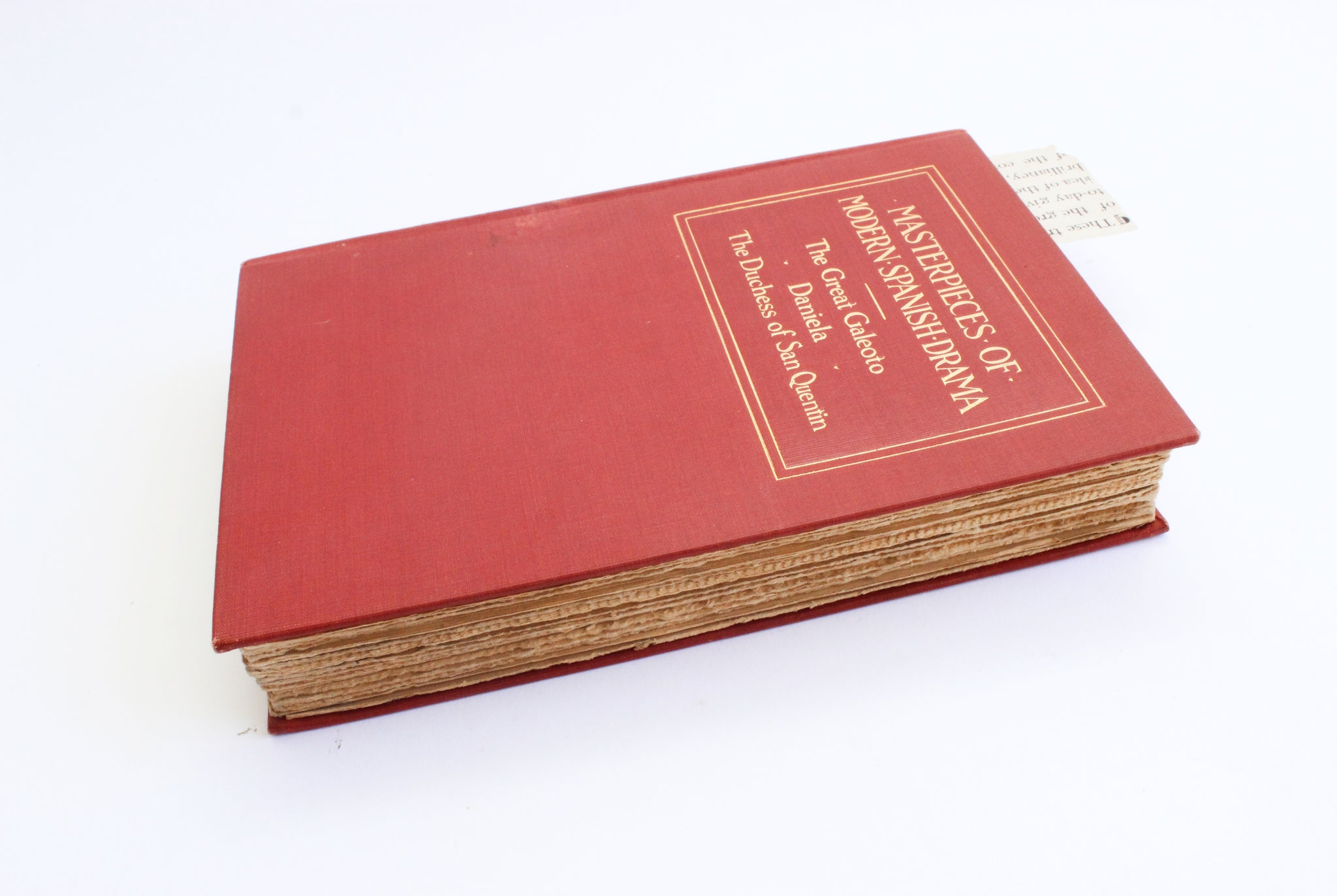 Antique Hardcover Book, 1917 Edition - Masterpieces of Modern Spanish Drama
