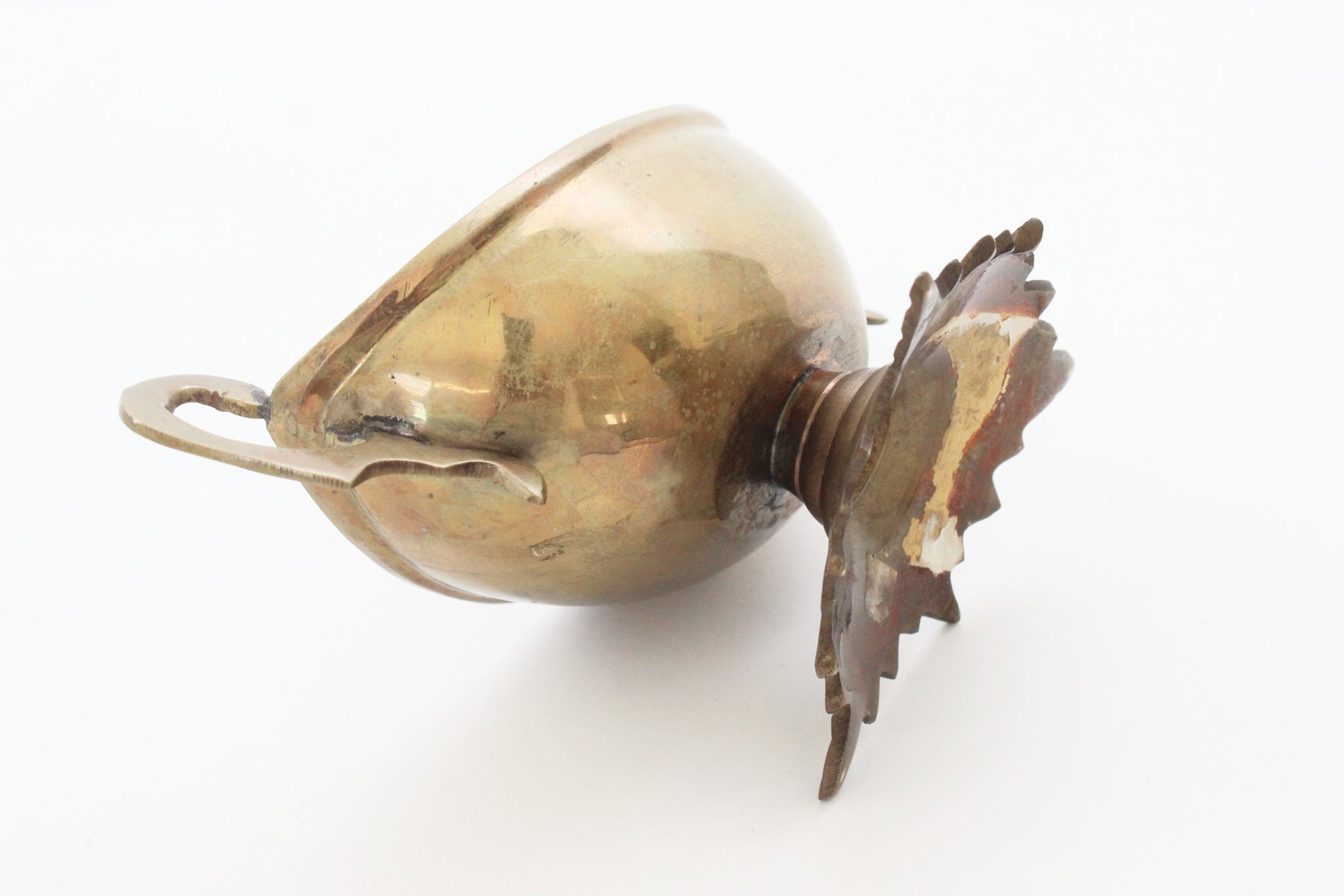Small Brass Dish, Vintage Brass Pedestal Dish