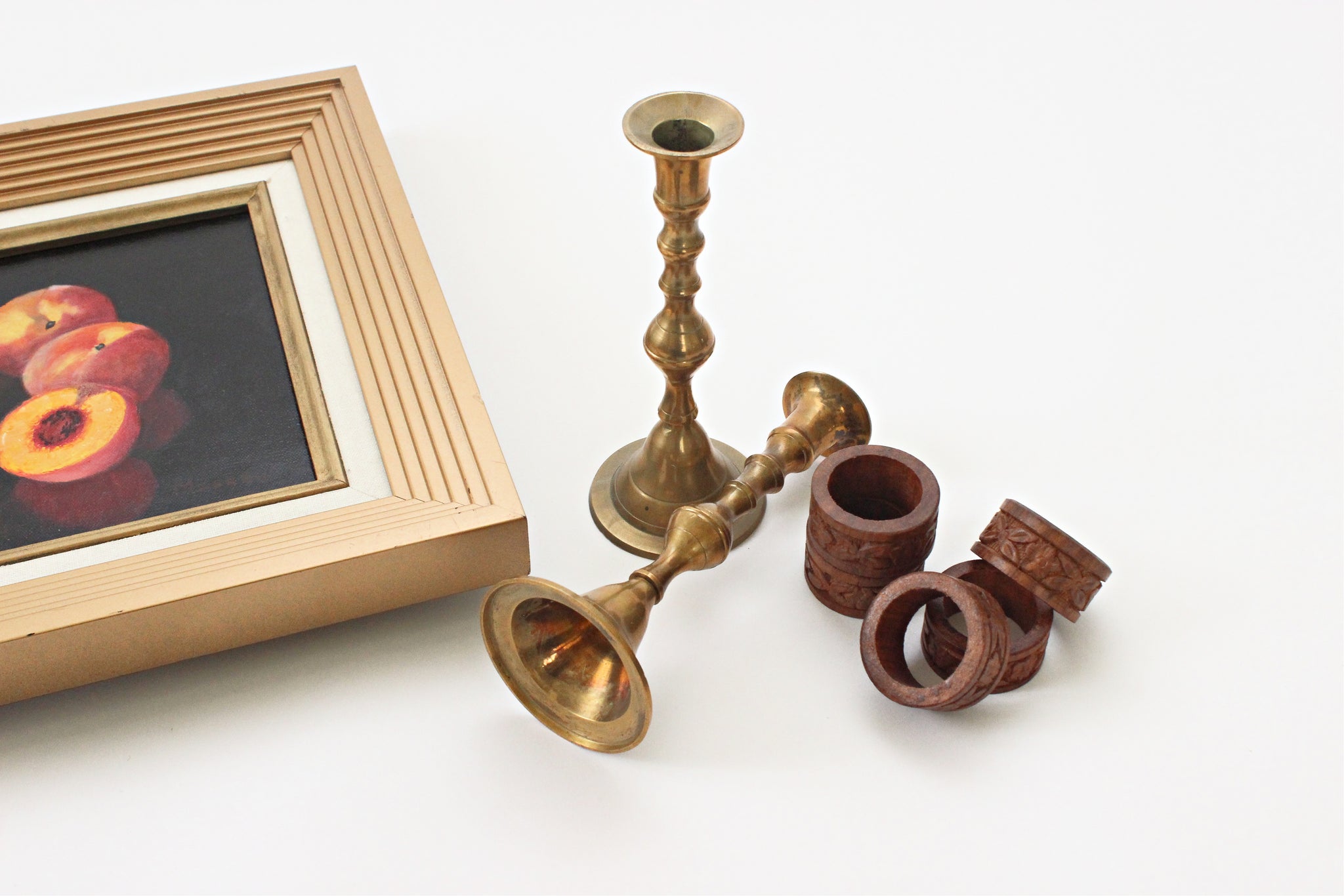 Vintage Brass Candlestick Holders, Set of 2 Taper Candle Holders