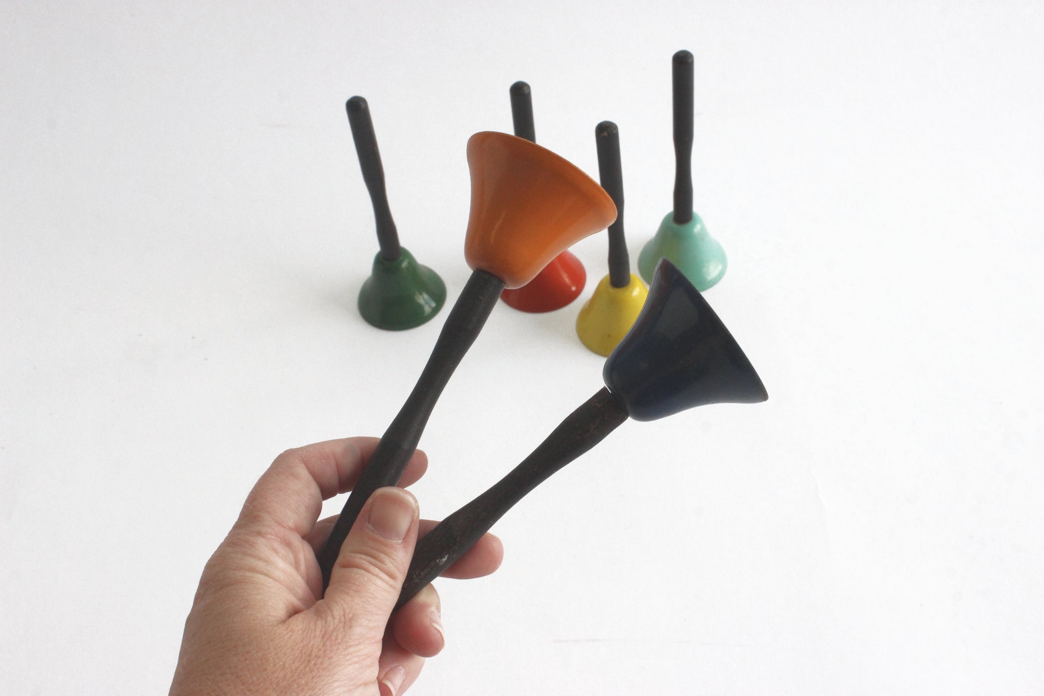 Vintage Music Class Hand Bells, Learning Bells