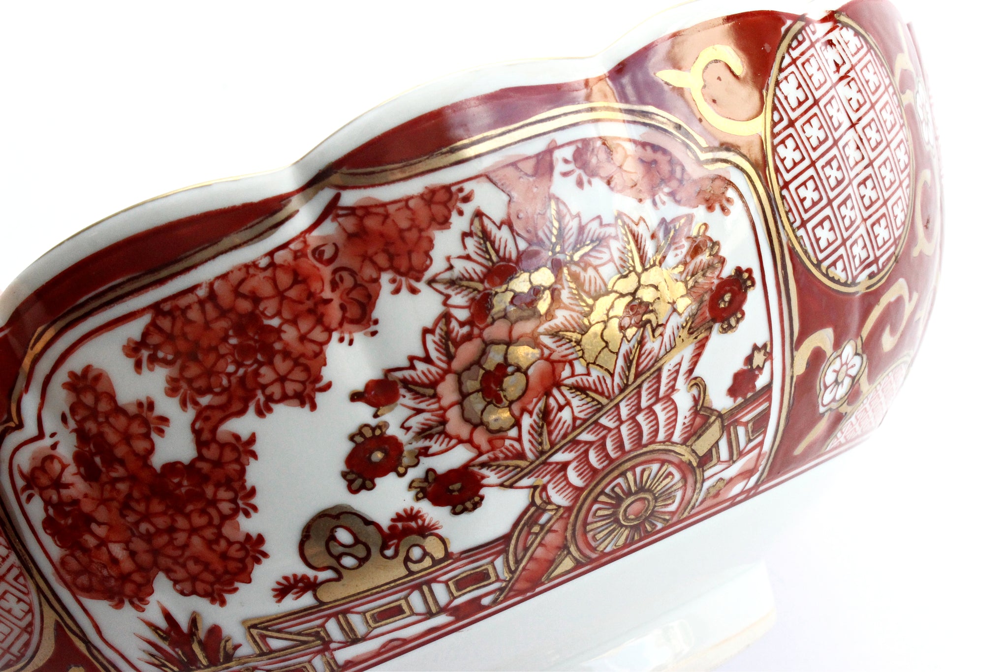 1970s Authentic Japanese Imari Ginger Jar & Decorative Matching Bowl