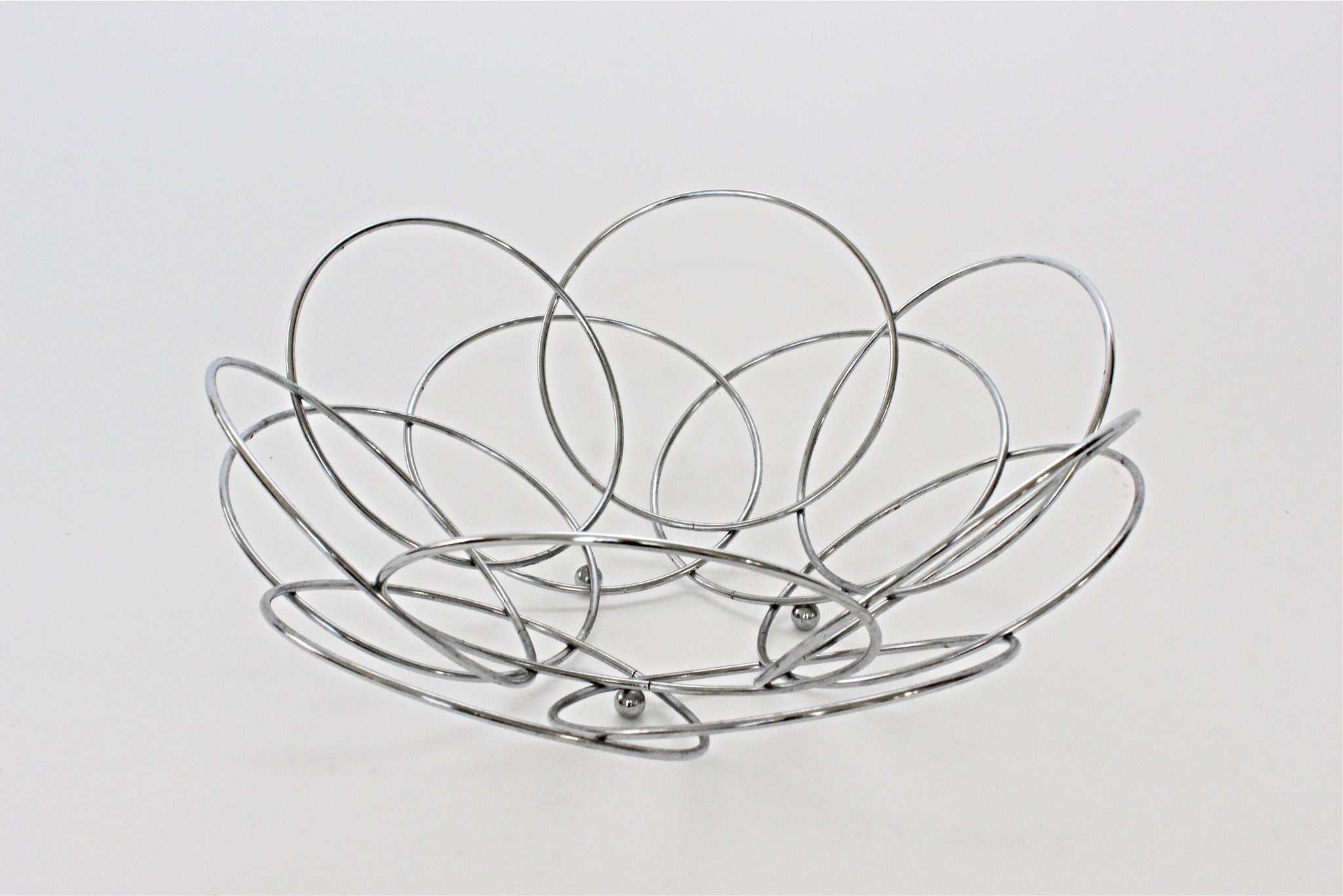 1970's Modern Fruit Bowl, Stainless Steel Kitchen Bowl