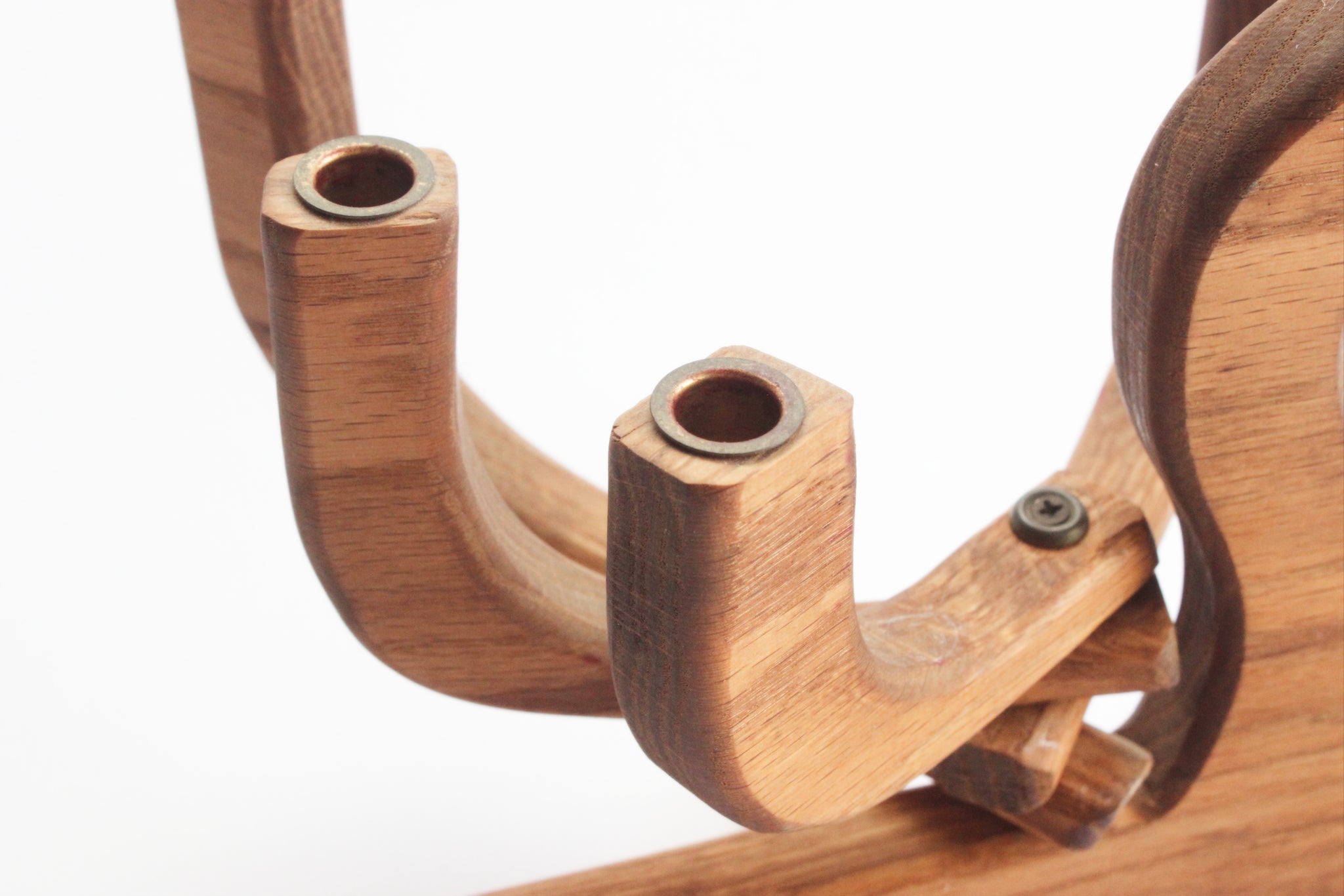 Vintage Wooden Folding Candlestick Holder, Swan Shaped Candle Holder