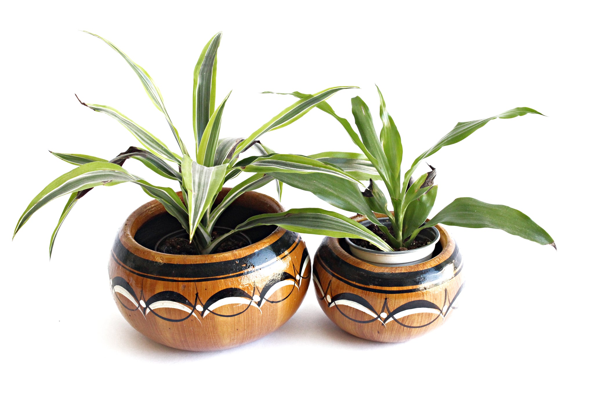 Hand Painted Indoor Planters, Mexican Ceramic Planters