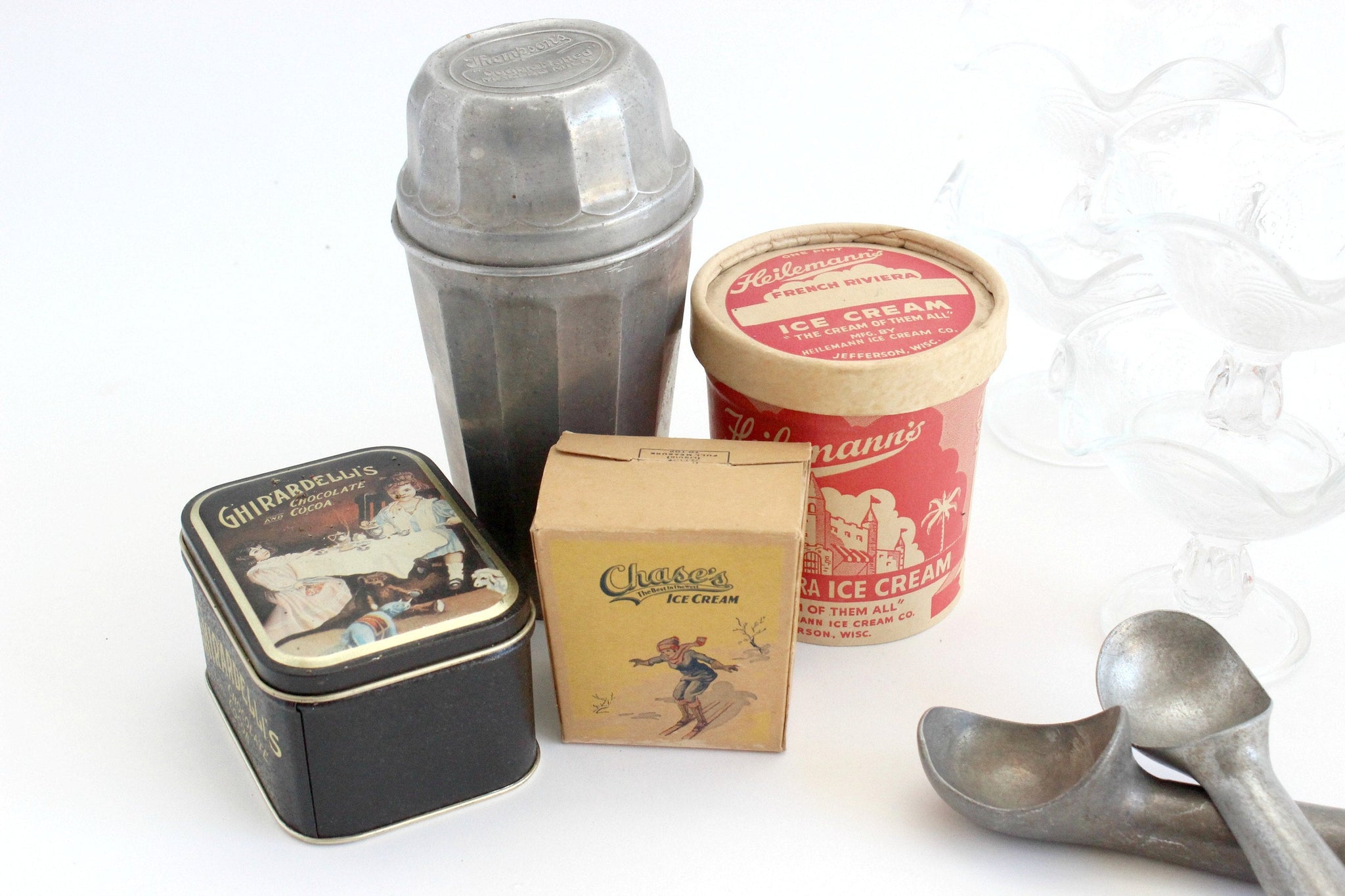 Vintage Ice Cream Carton, Heilemann's French Riviera Ice Cream Carton