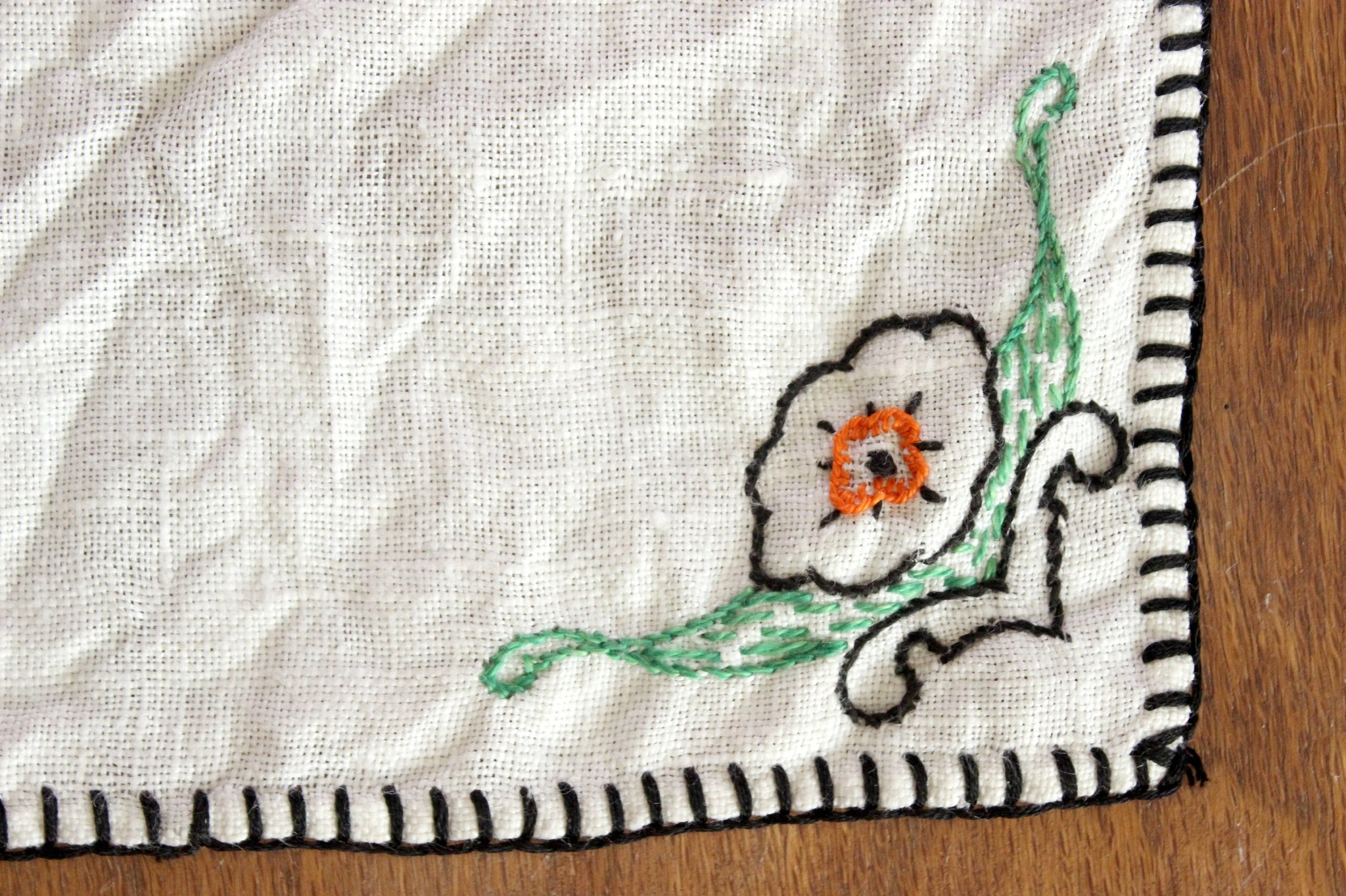 Hand Stitched Linen Handkerchiefs - Set of 4