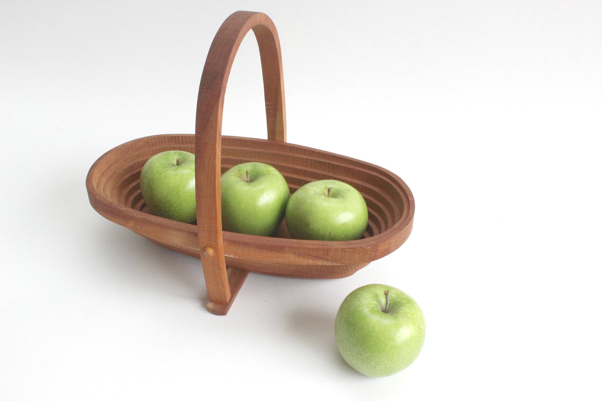 Expanding & Collapsible Wood Bowl, Mid Century Modern Home Decor