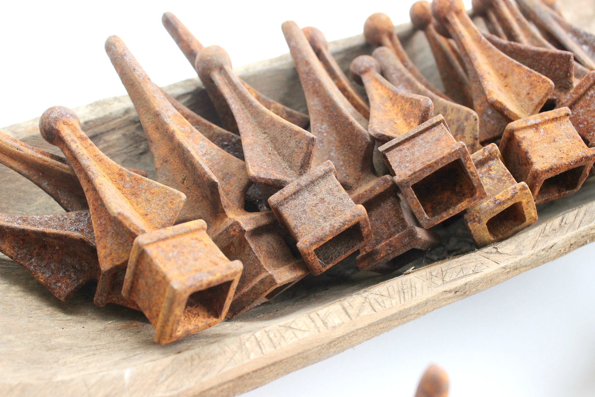 Antique Iron Fence Toppers, Rustic Home Decor, Decorative Christmas Trees
