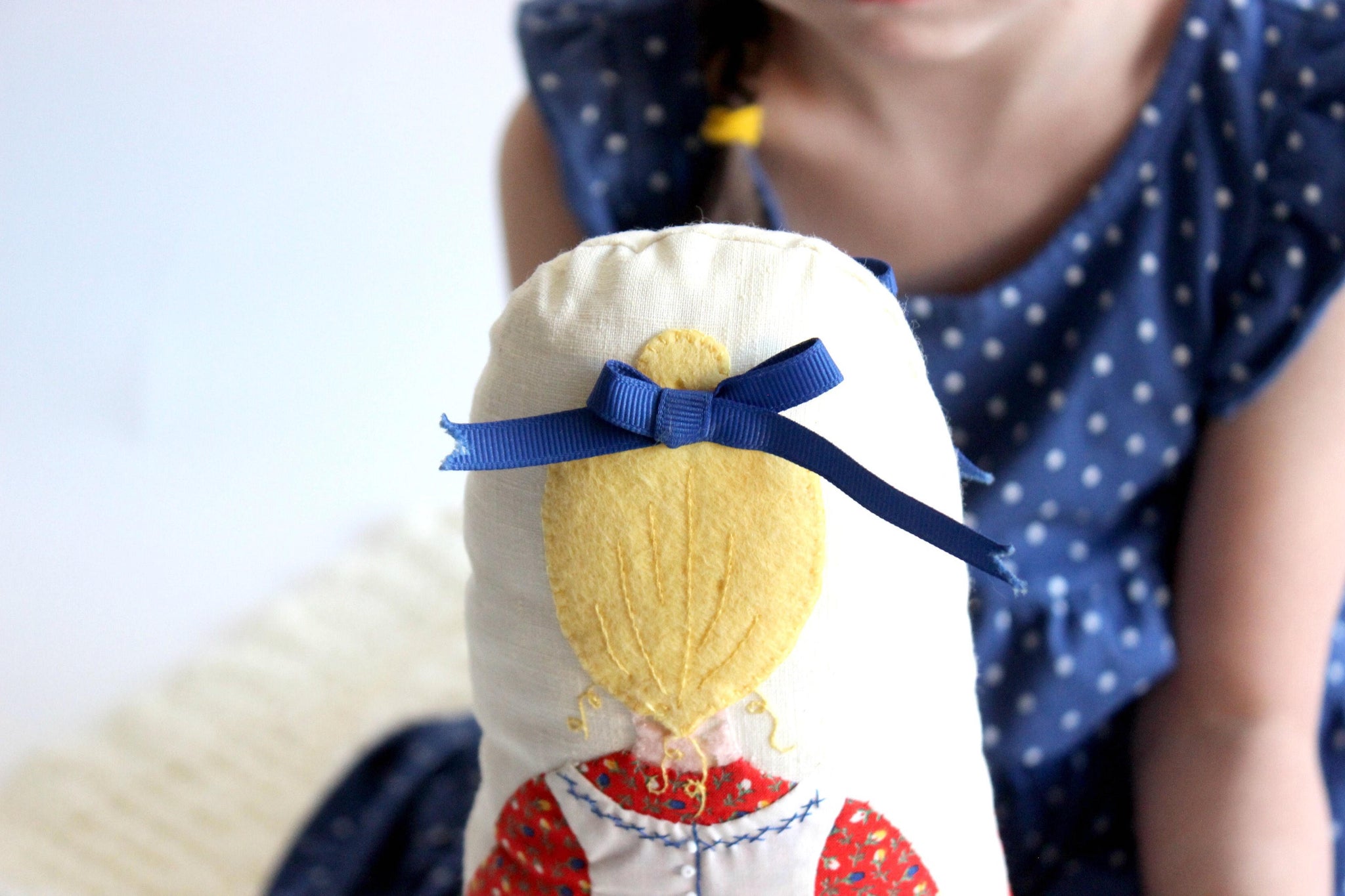 Handmade Doll Pillow, Vintage Children's Toy