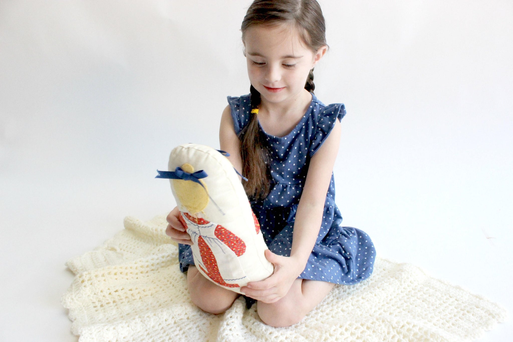 Handmade Doll Pillow, Vintage Children's Toy