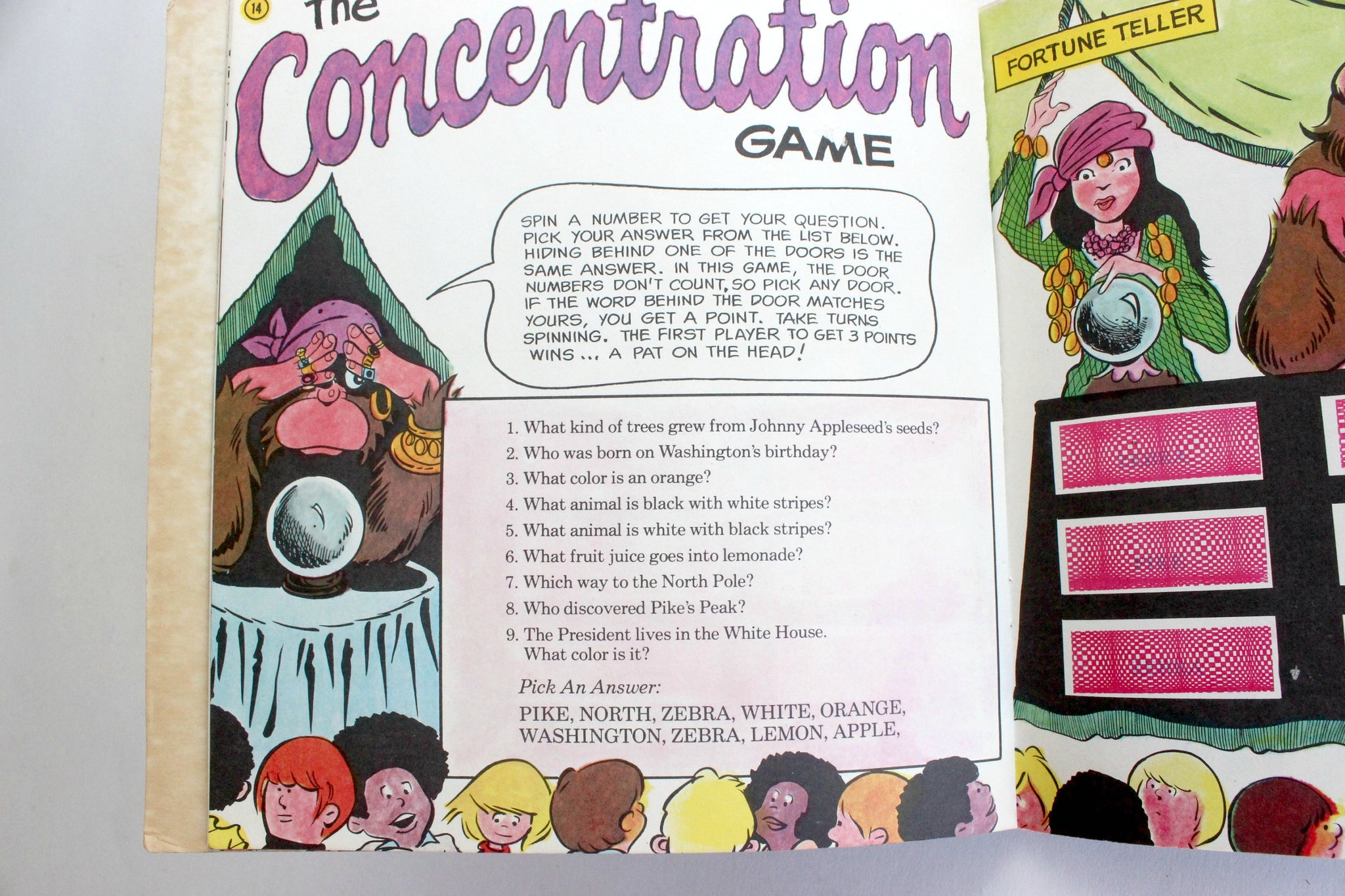 Vintage Children's Book, The Game Show Book, Kids Travel Game