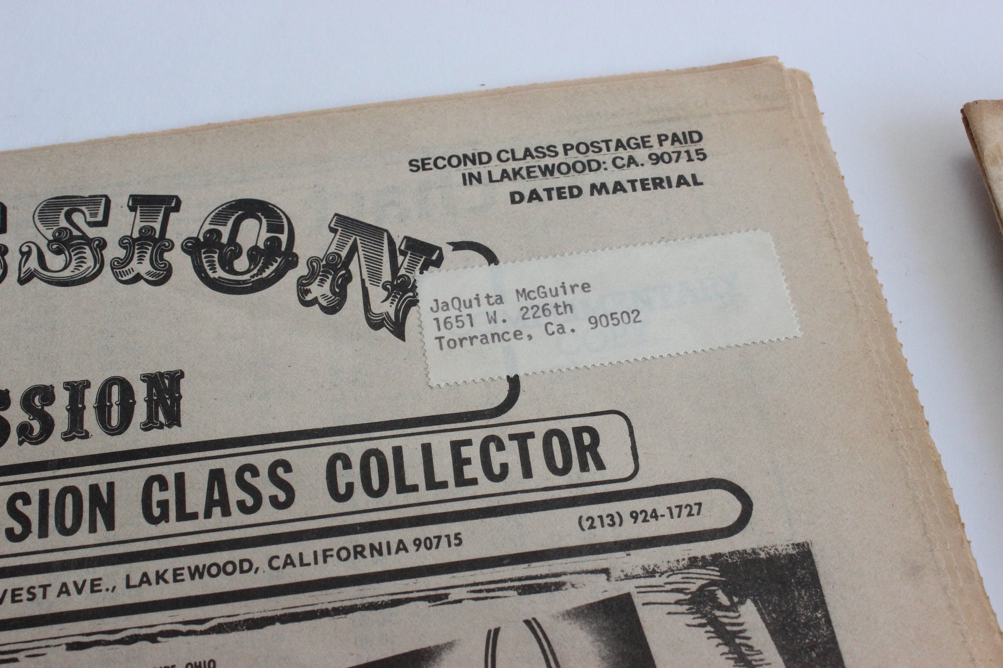 Depression Glass Collectible, Obsession In Depression, Vintage Newsletters