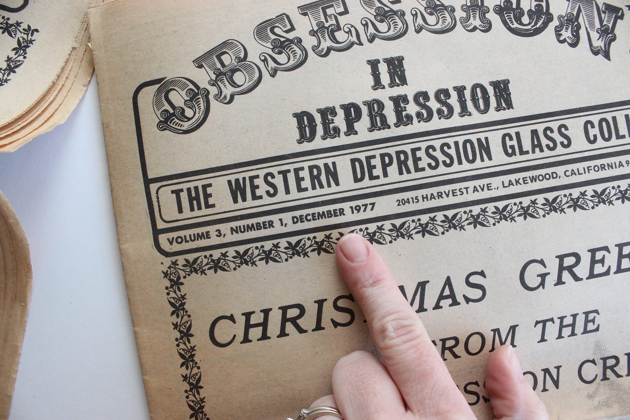 Depression Glass Collectible, Obsession In Depression, Vintage Newsletters