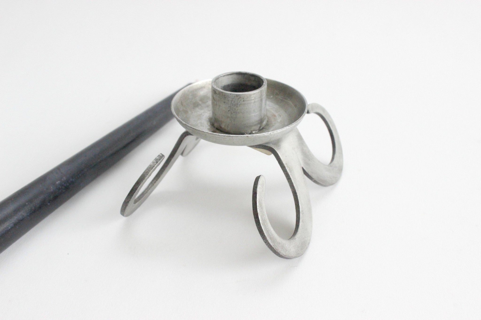 Pewter Candlestick Holder, Made in Sweden