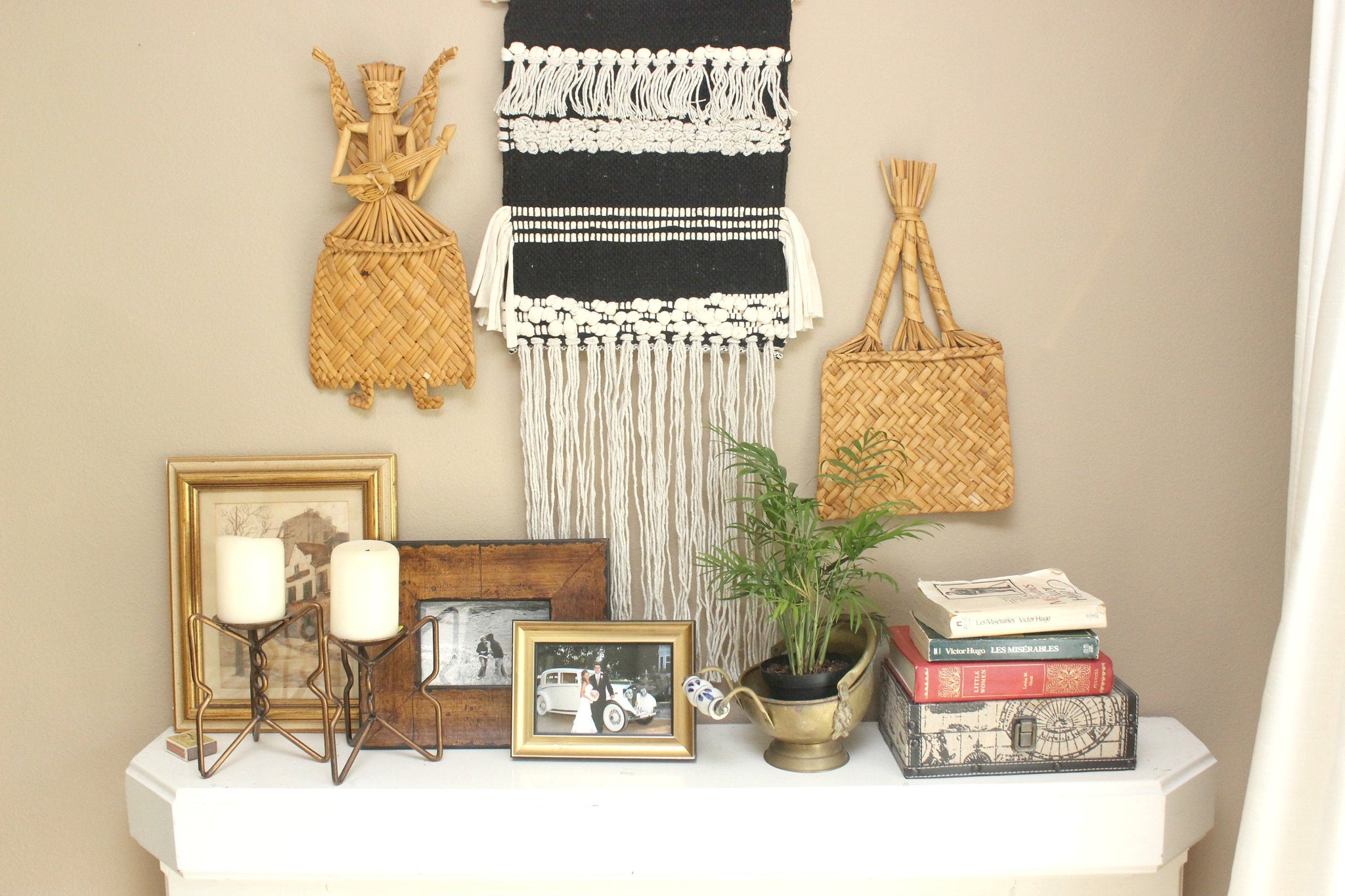 Woven Straw Art, Wall Hangings, Made in Mexico