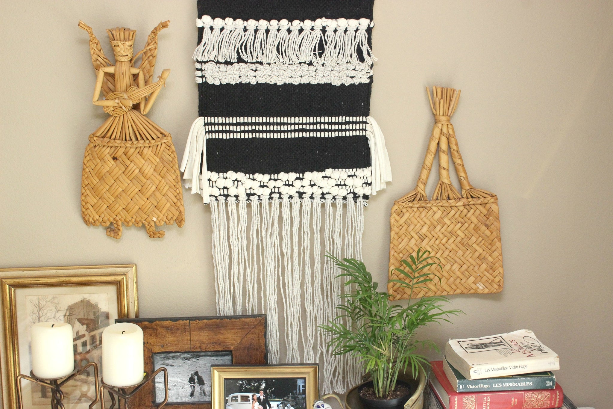 Woven Straw Art, Wall Hangings, Made in Mexico