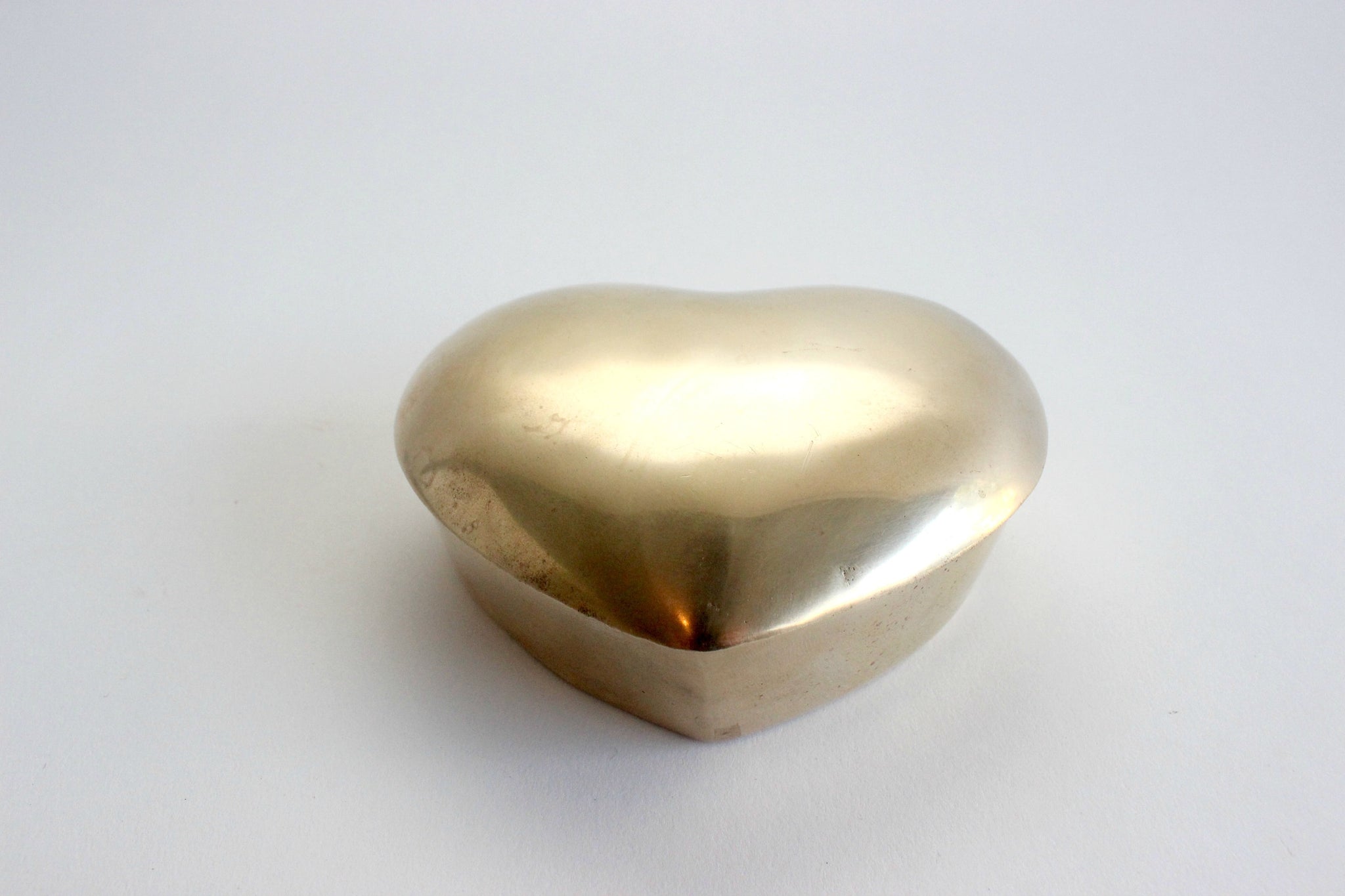 Heart Shaped Jewelry Box, Brass Keepsake Box, Gift For Her, Stocking Stuffer