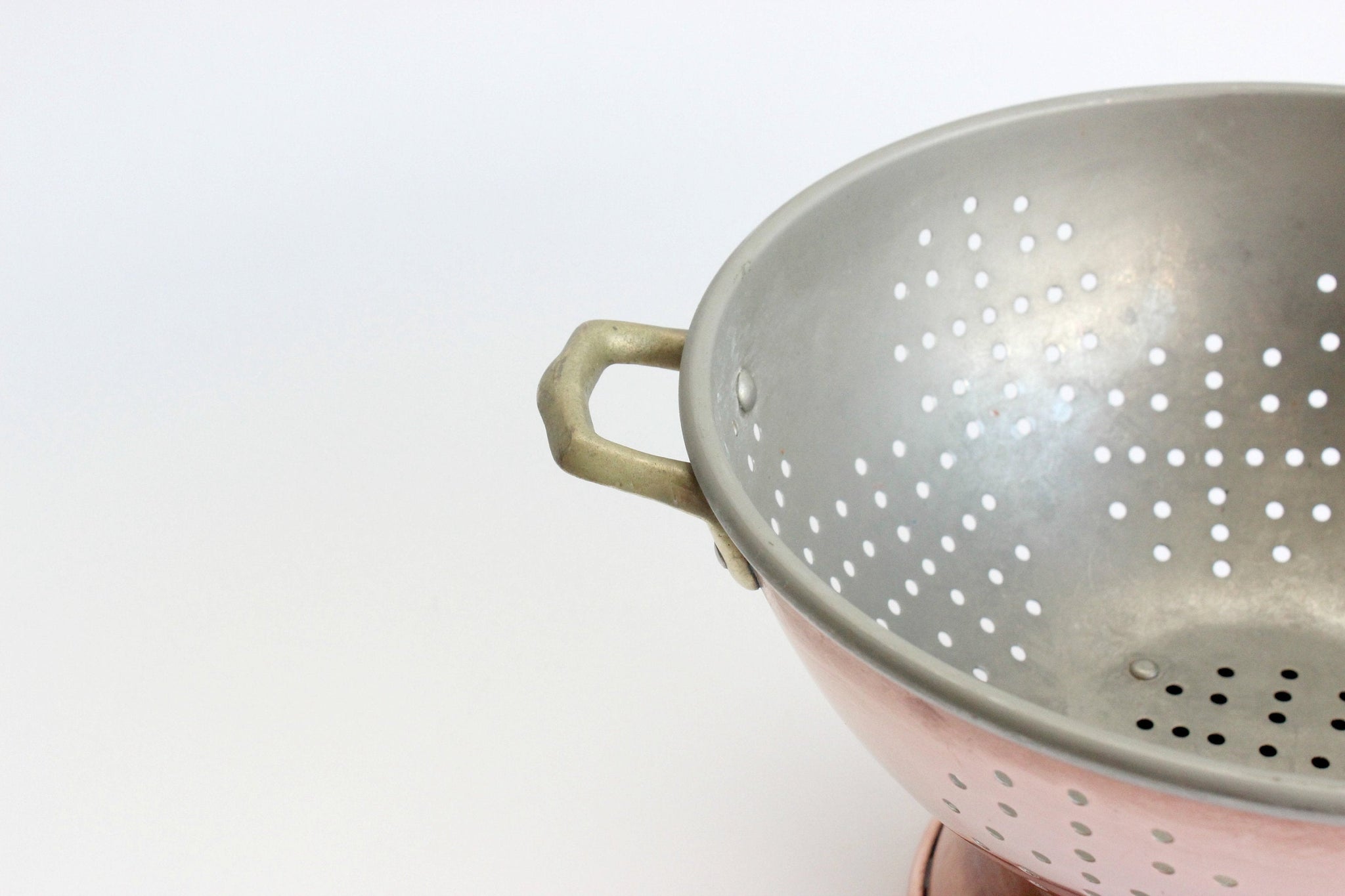 Copper Colander, Vintage Kitchen Strainer