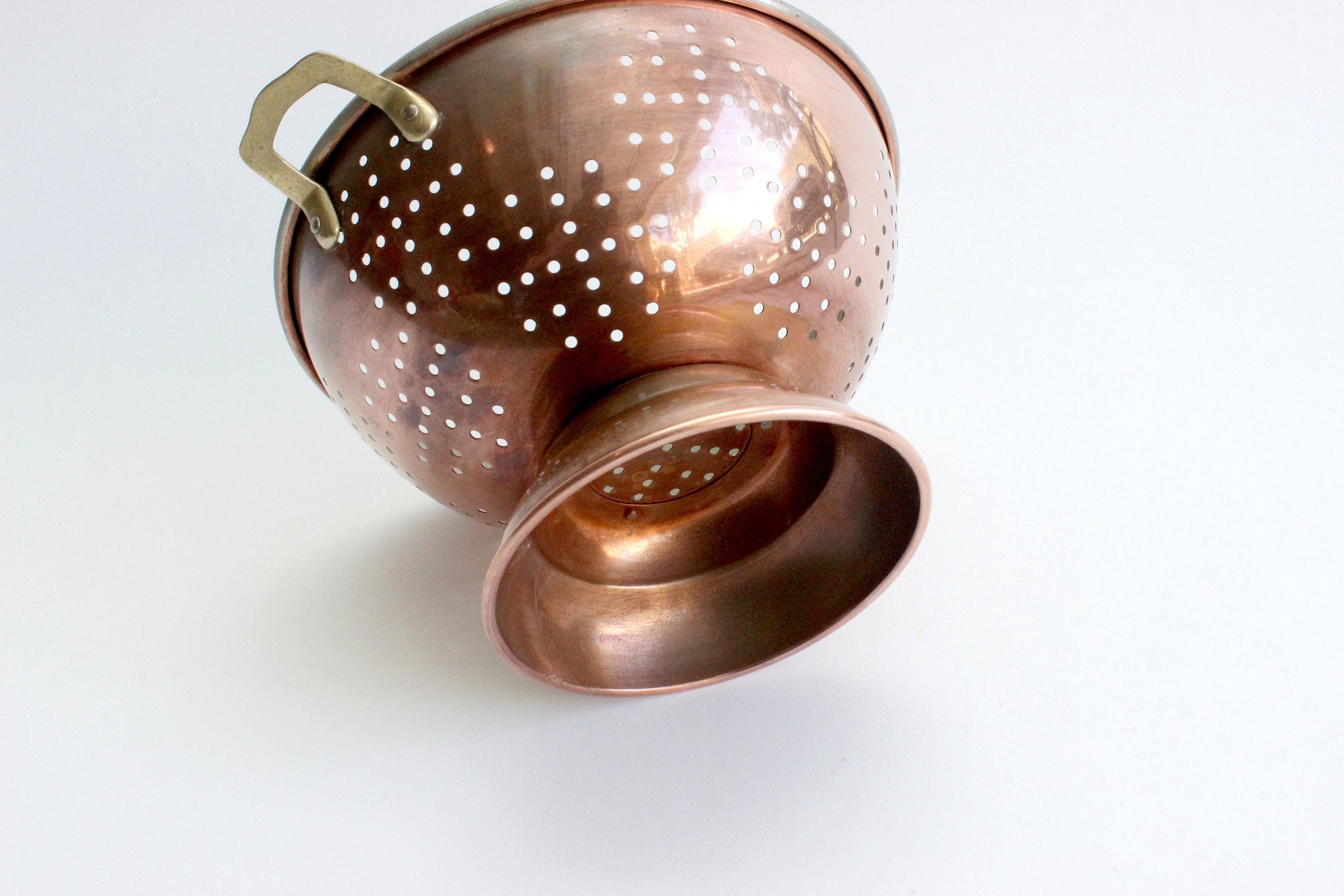 Copper Colander, Vintage Kitchen Strainer