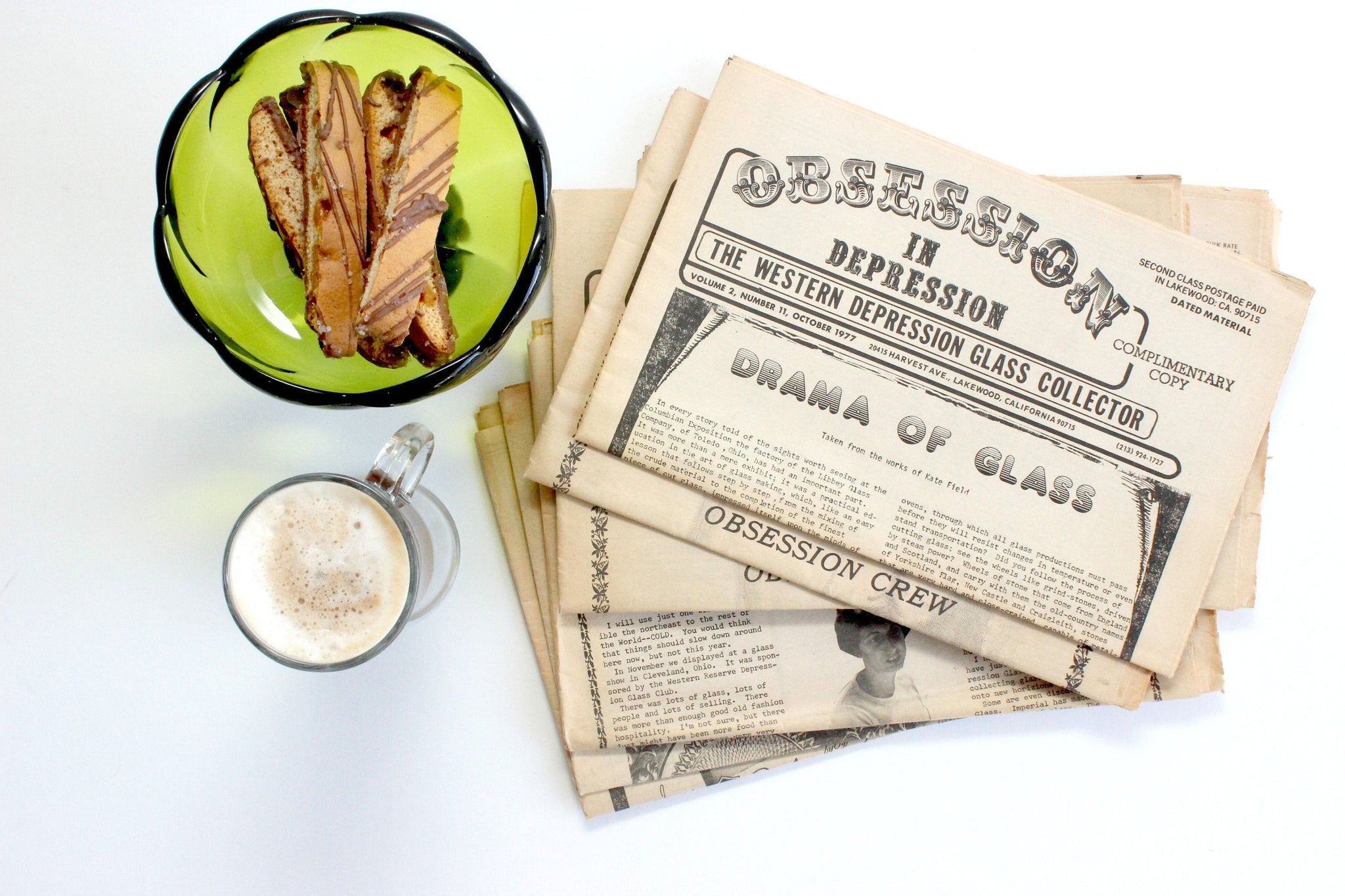 Depression Glass Collectible, Obsession In Depression, Vintage Newsletters