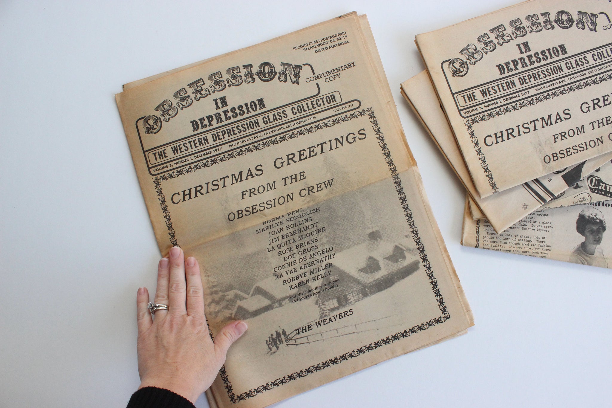 Depression Glass Collectible, Obsession In Depression, Vintage Newsletters