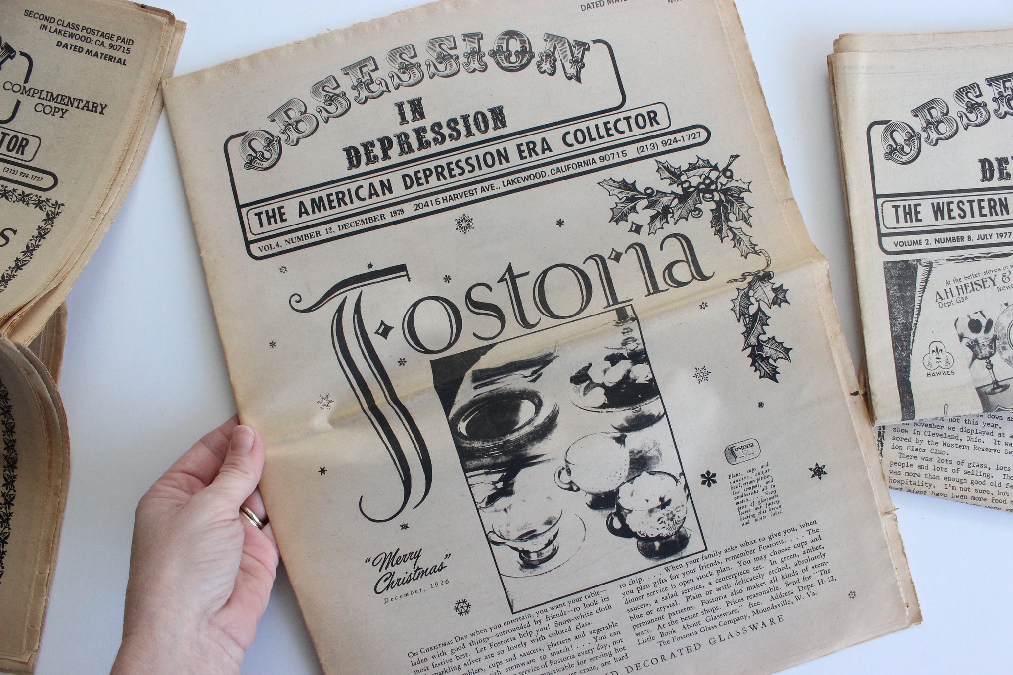 Depression Glass Collectible, Obsession In Depression, Vintage Newsletters