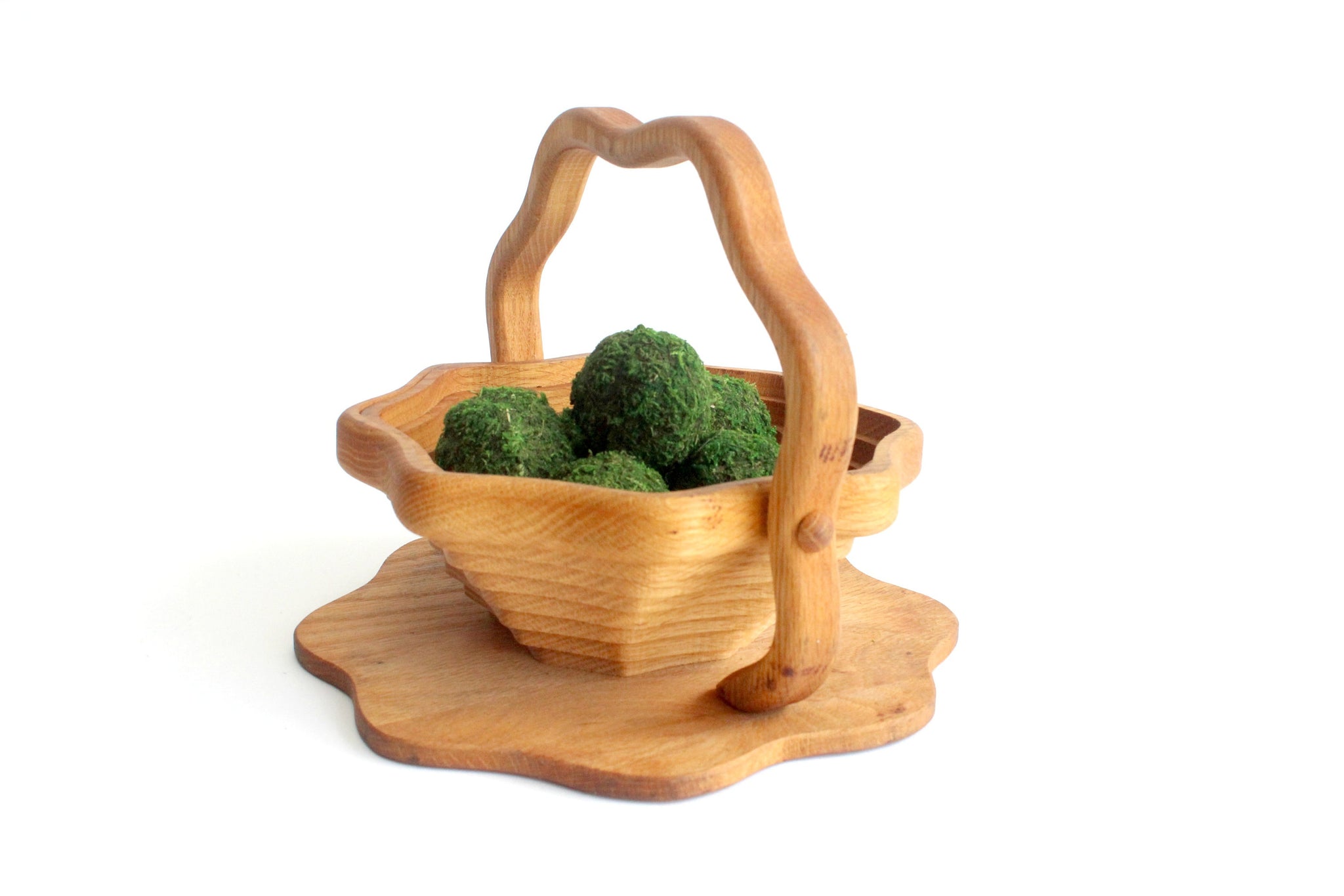 Collapsible Wooden Bowl, Flower Shaped Bowl, Mid Century Modern Home Decor
