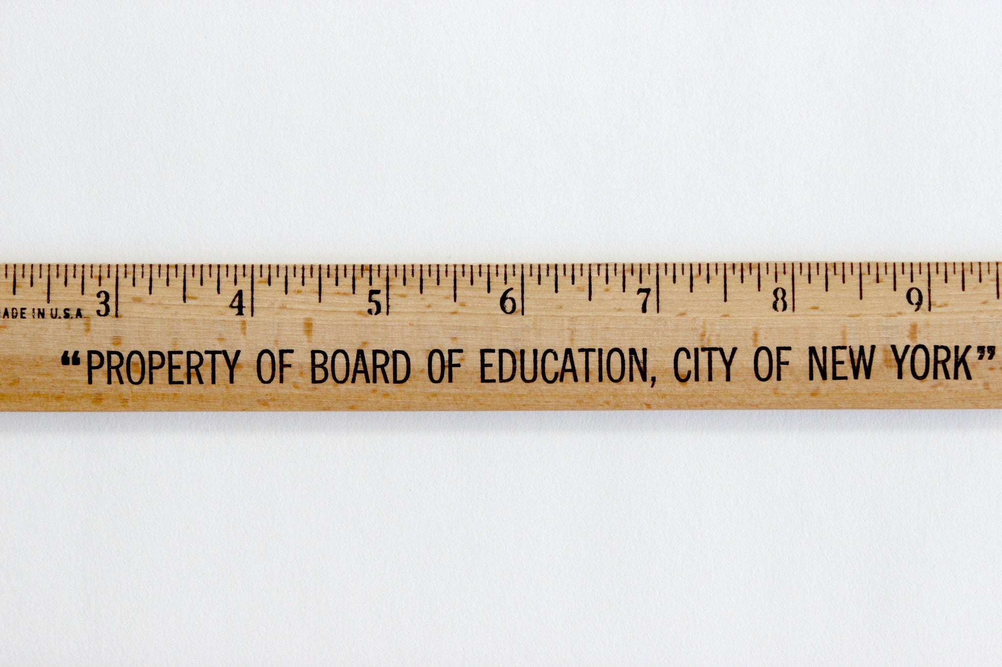 Wooden Ruler, Measuring Tool, Board of Education, City of New York