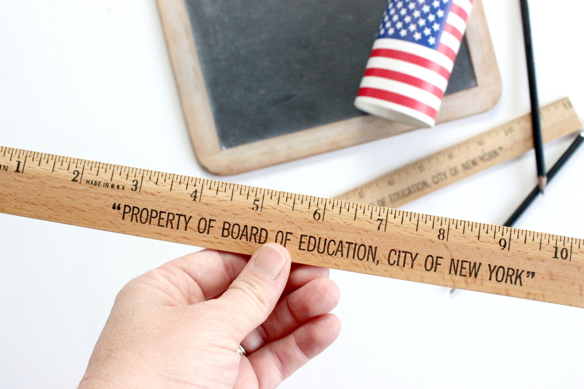 Wooden Ruler, Measuring Tool, Board of Education, City of New York