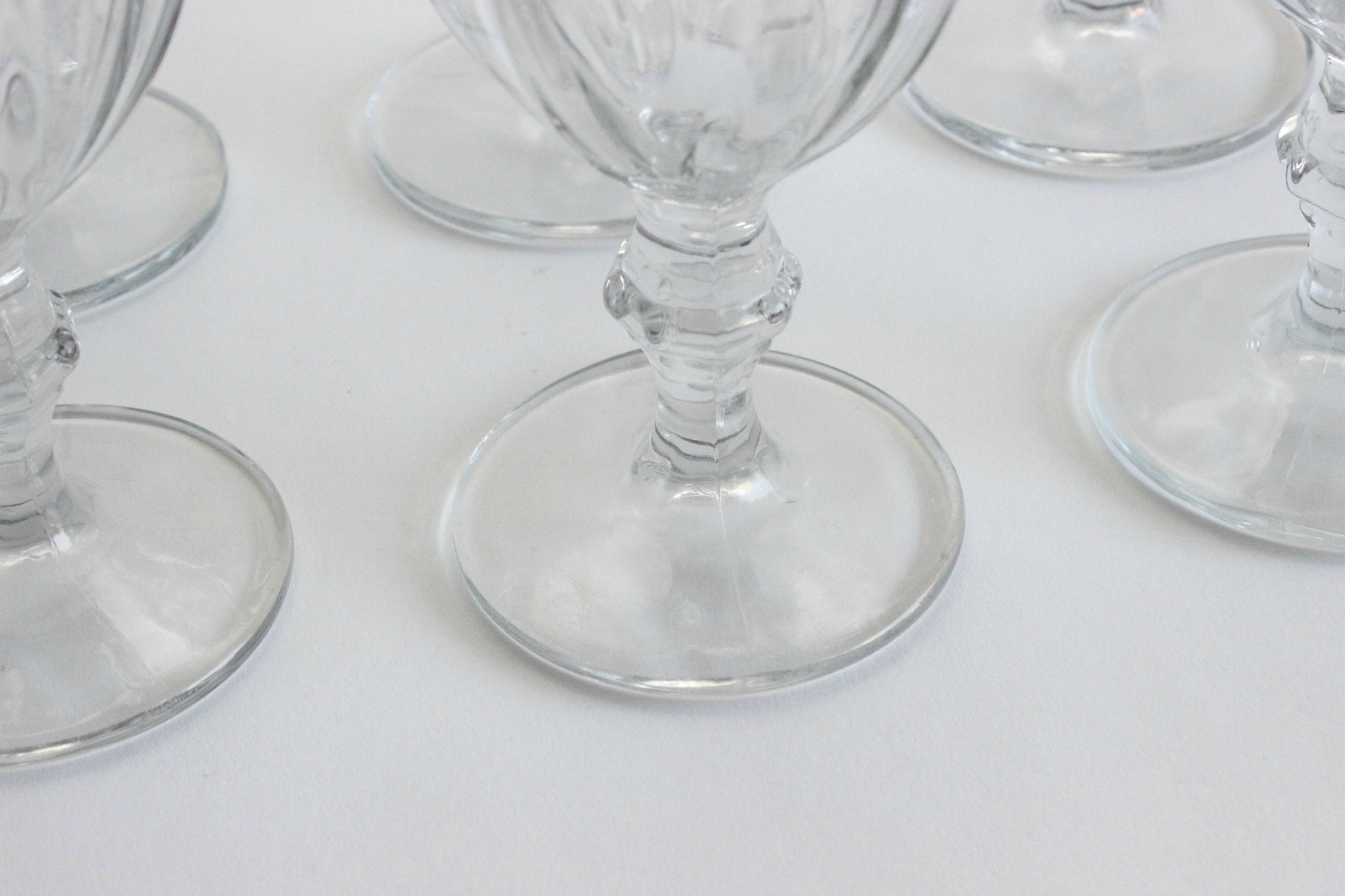 Vintage Water Goblets, Iced Tea Glasses, Ice Cream Cups