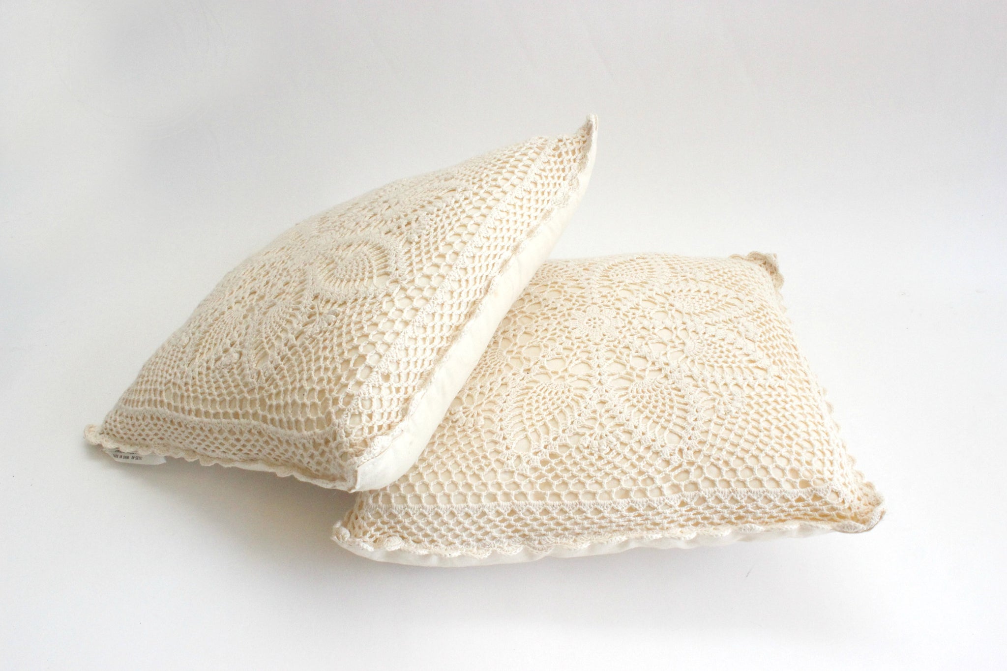 Crocheted Throw Pillows, Decorative Toss Pillows