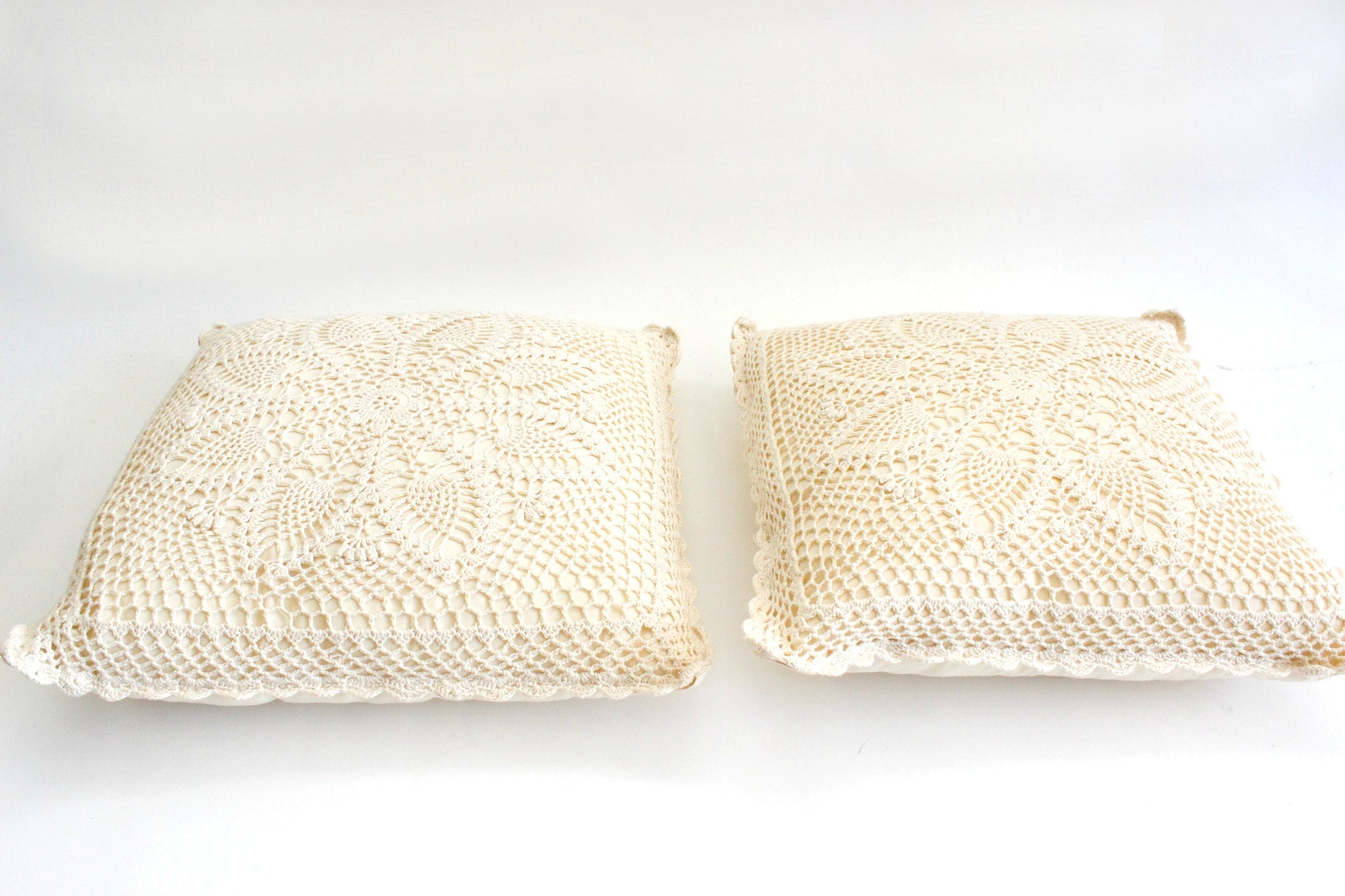 Crocheted Throw Pillows, Decorative Toss Pillows