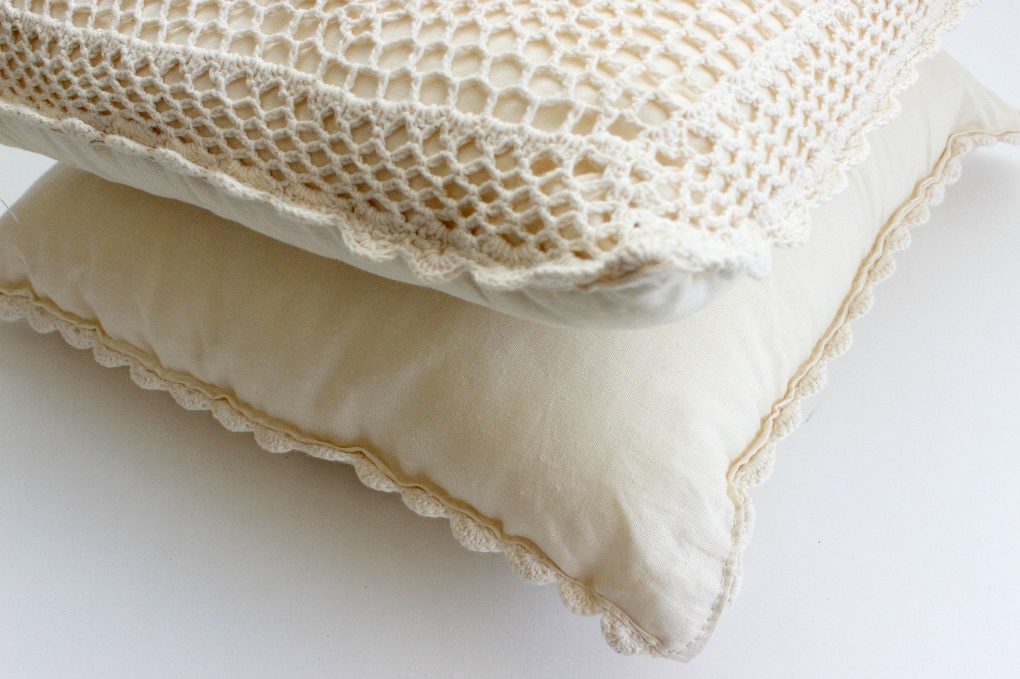 Crocheted Throw Pillows, Decorative Toss Pillows
