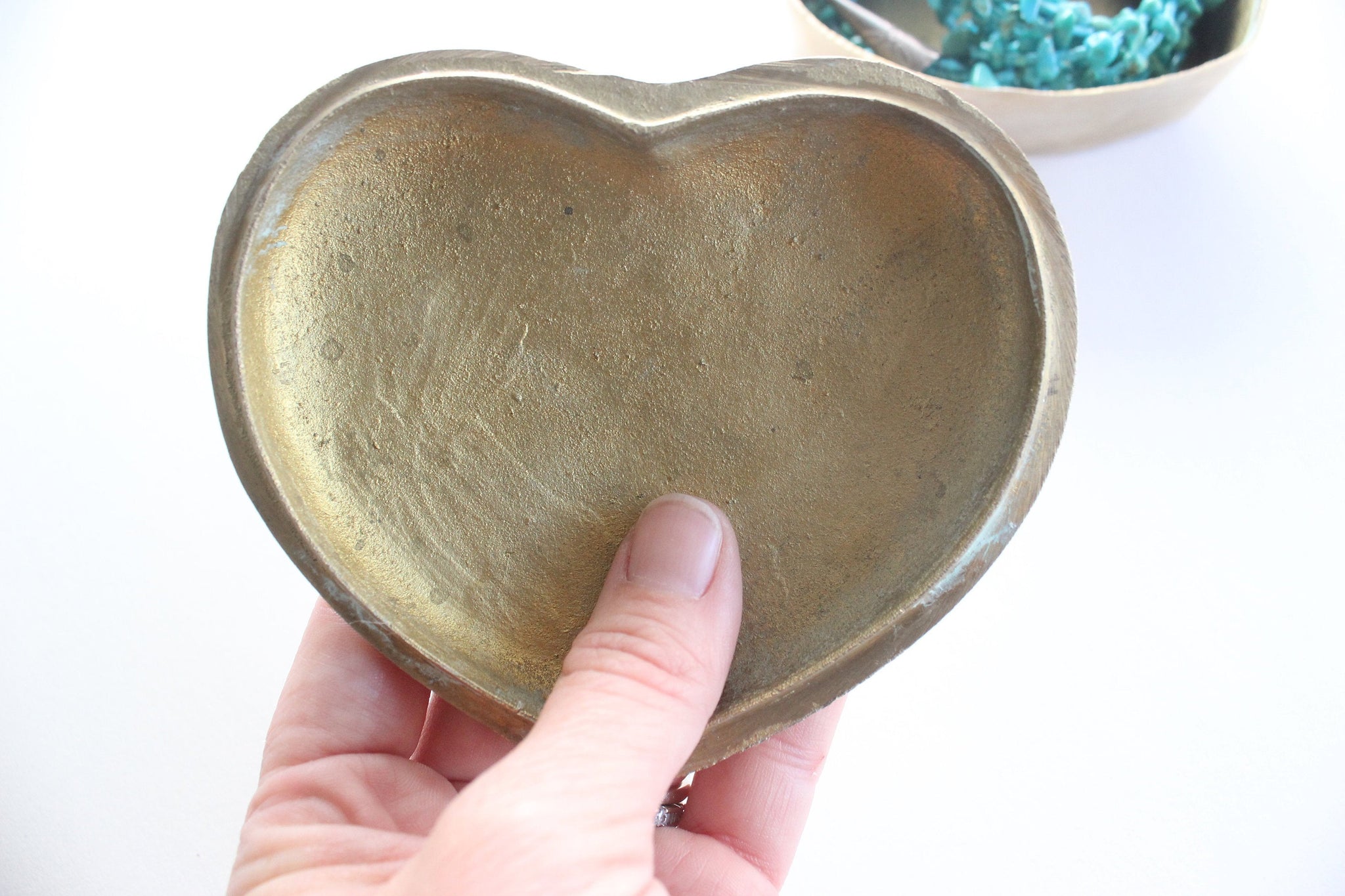 Heart Shaped Jewelry Box, Brass Keepsake Box, Gift For Her, Stocking Stuffer