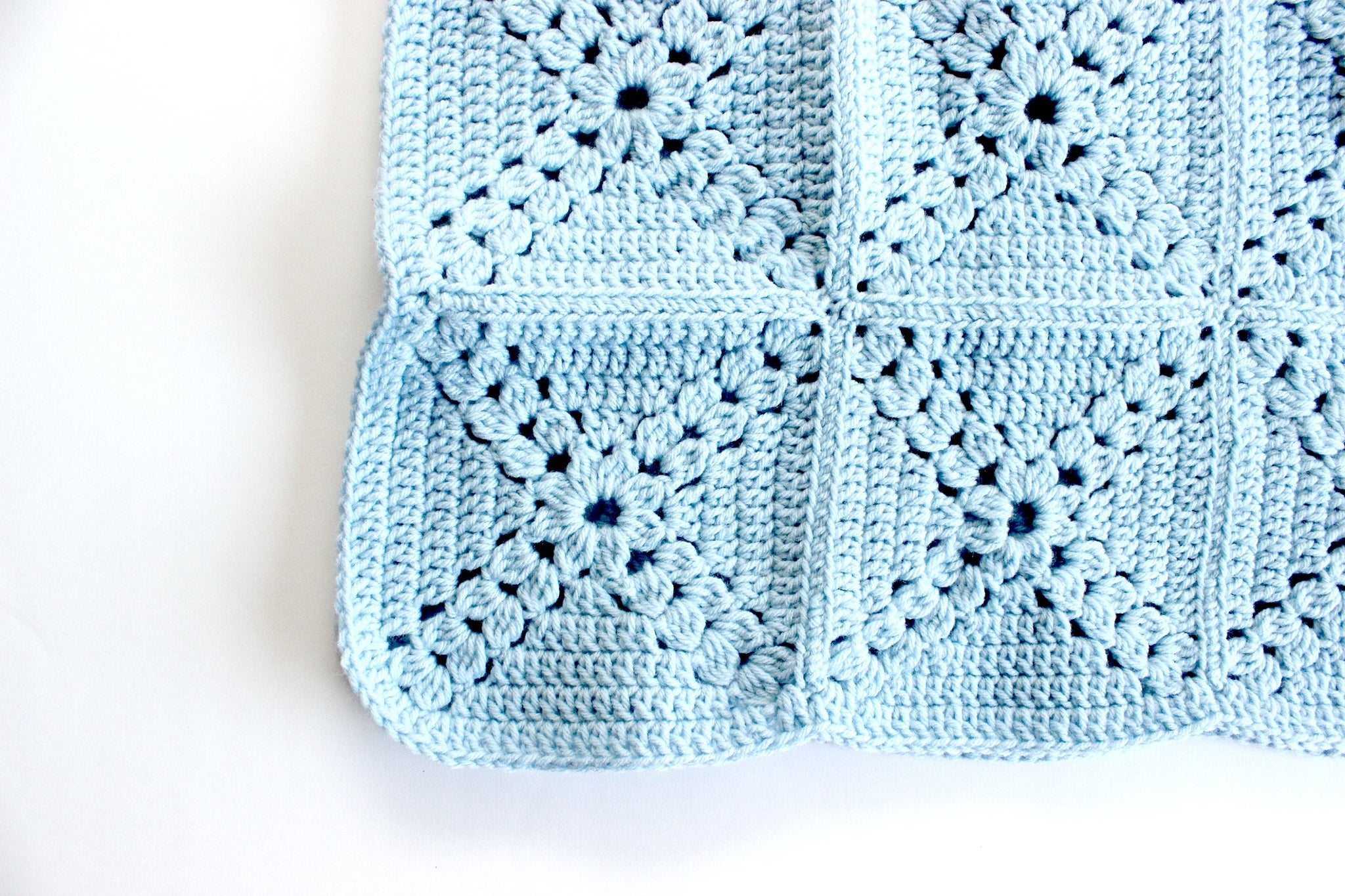 Hand Knit Baby Blanket, Baby Changing Pad, Blue Nursery Decor