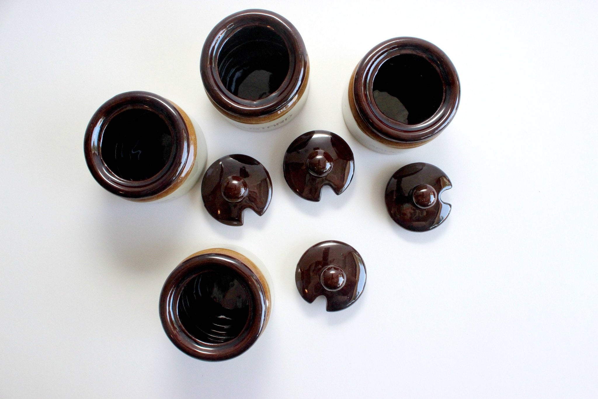 Vintage Stoneware Condiment Servers, Ceramic Sauce Dishes