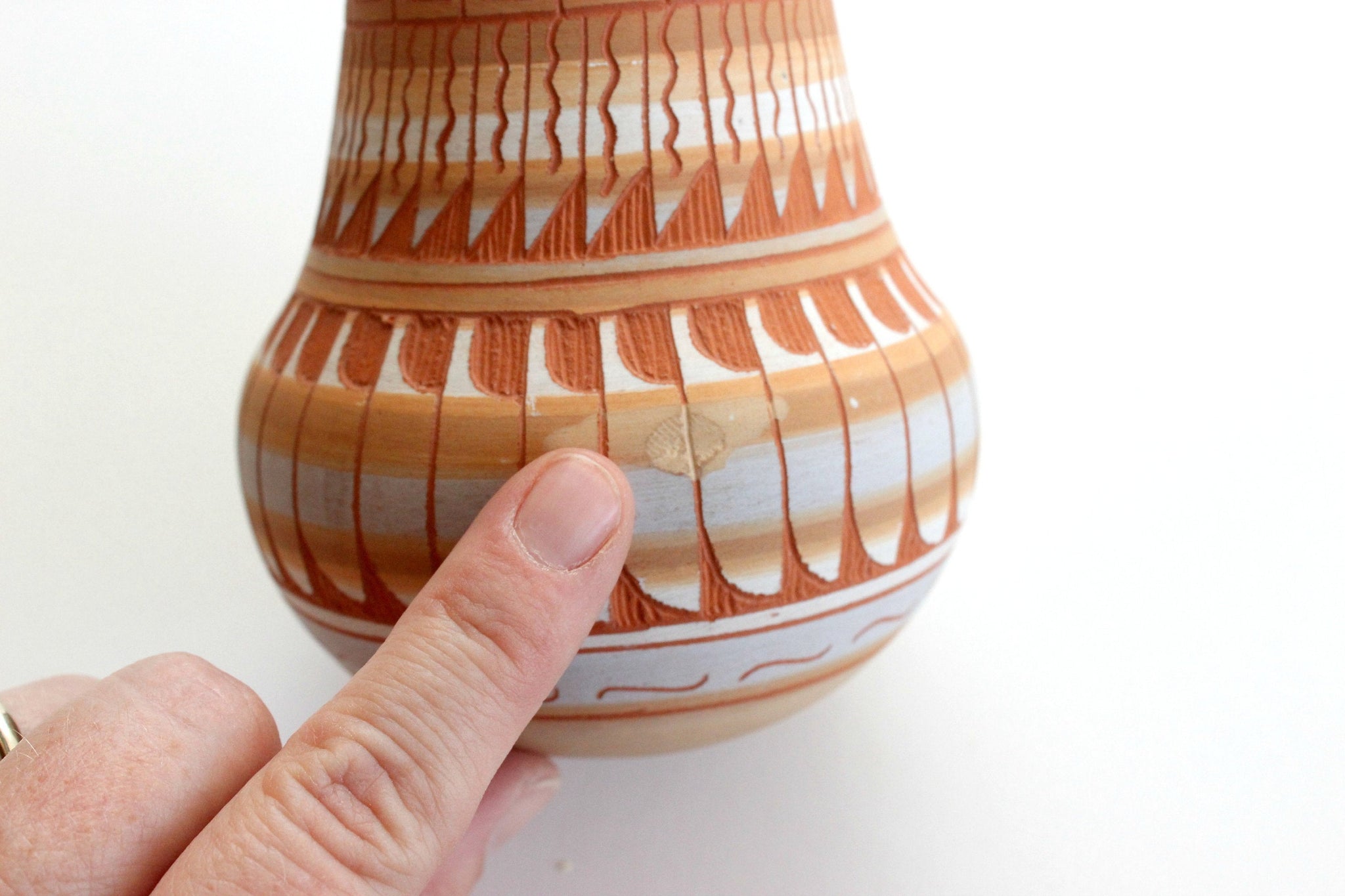 Native American Style Clay Pot, Decorative Ceramics, Folk Art