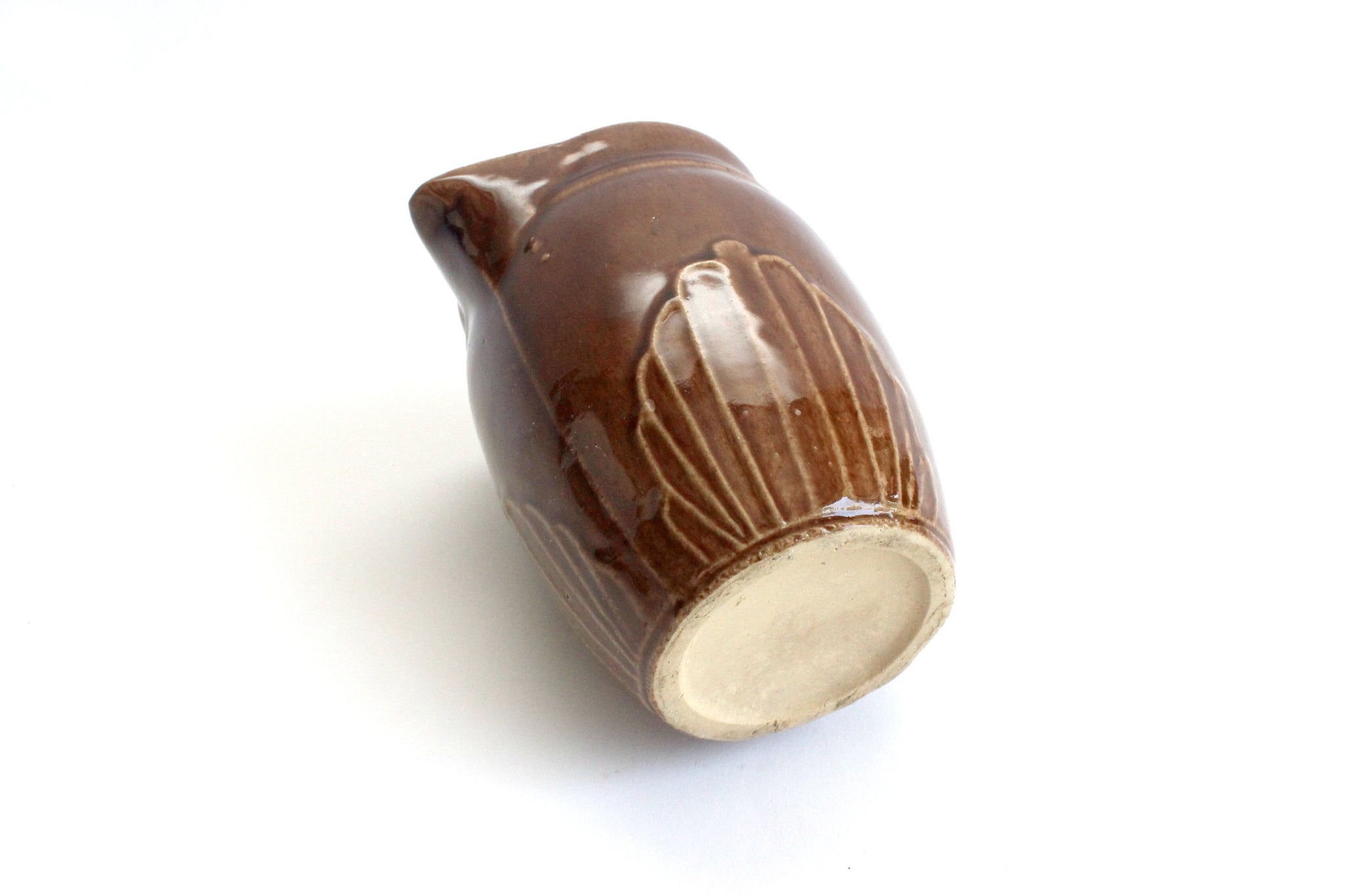 Glazed Ceramic Pitcher, Vintage Stoneware Vase