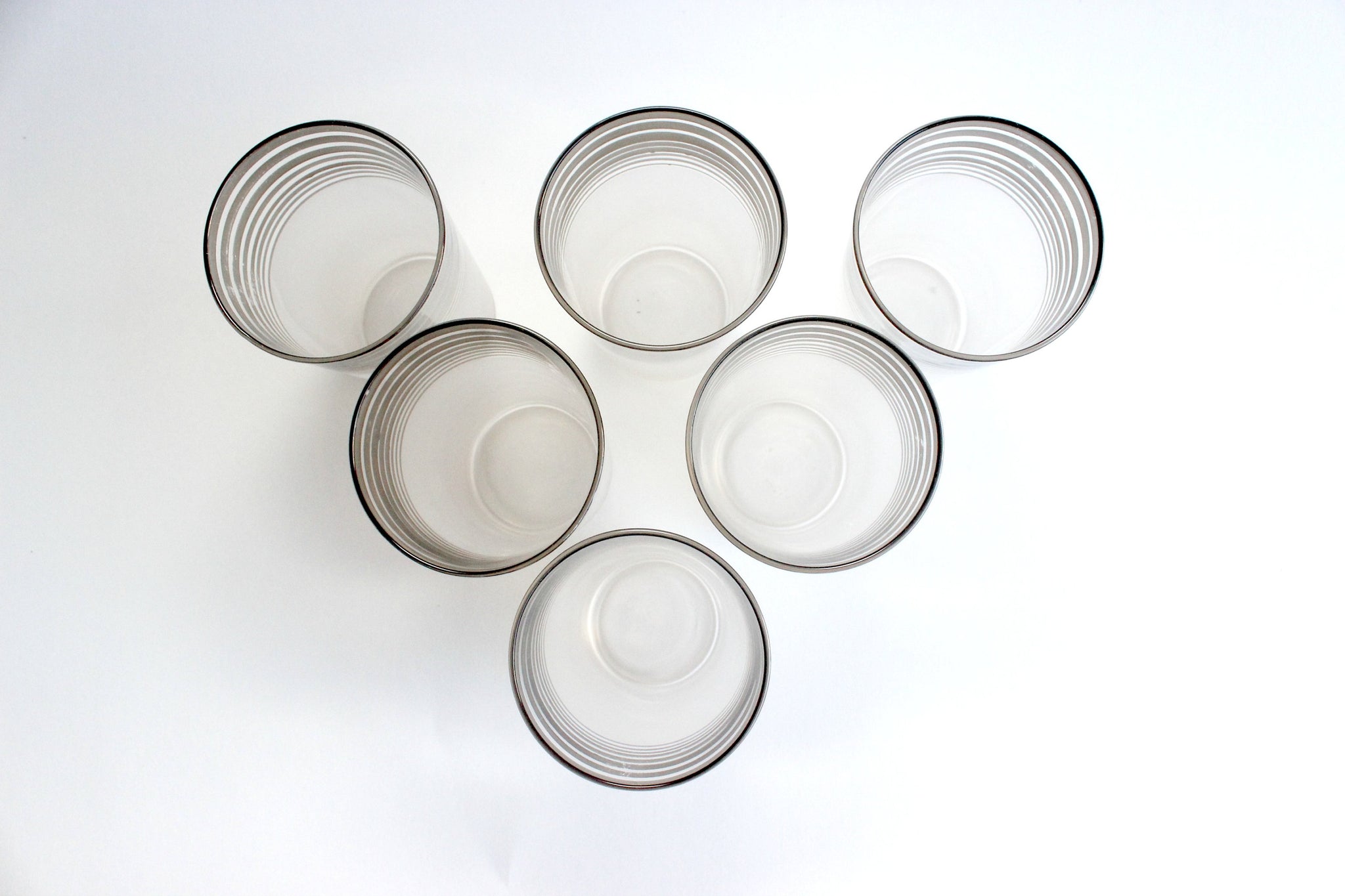 Mid Century Modern Cocktail Tumblers, Frosted Drinking Glasses, Vintage Barware
