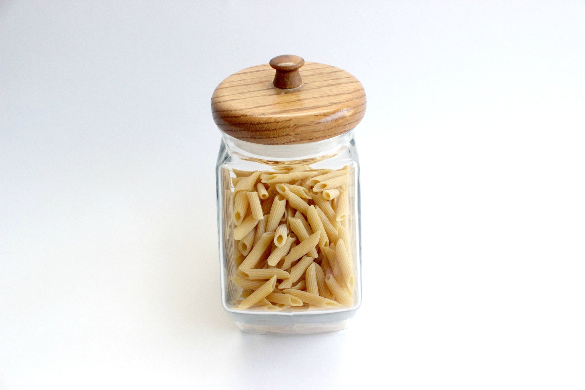 Mid Century Glass Canister, Kitchen Storage