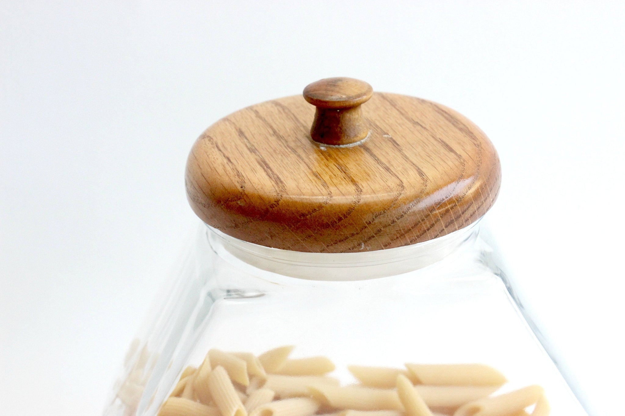 Mid Century Glass Canister, Kitchen Storage