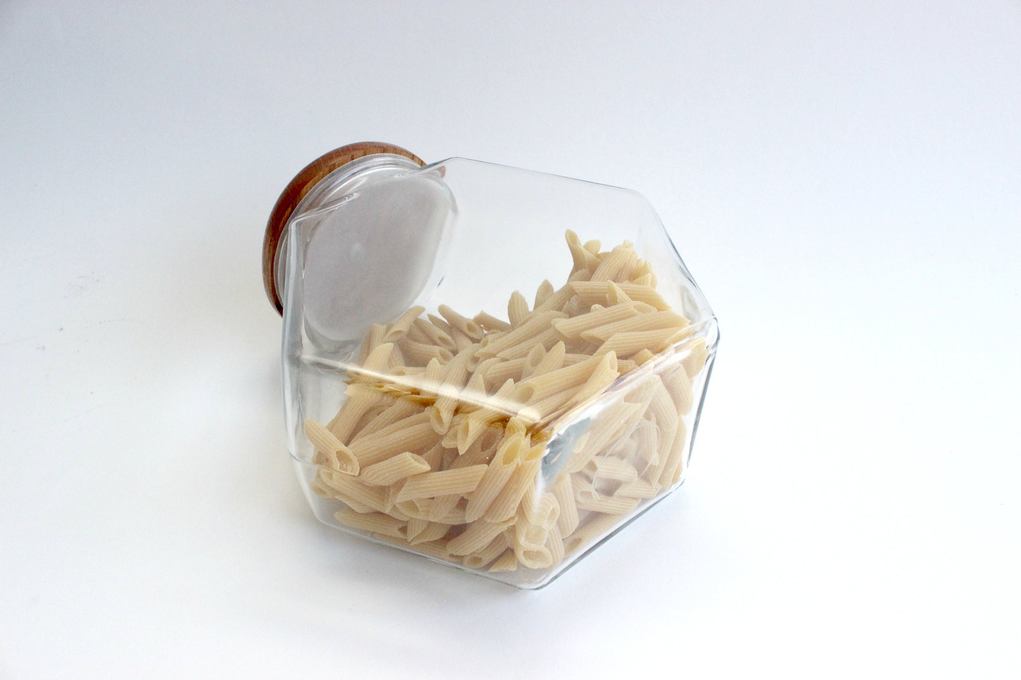 Mid Century Glass Canister, Kitchen Storage