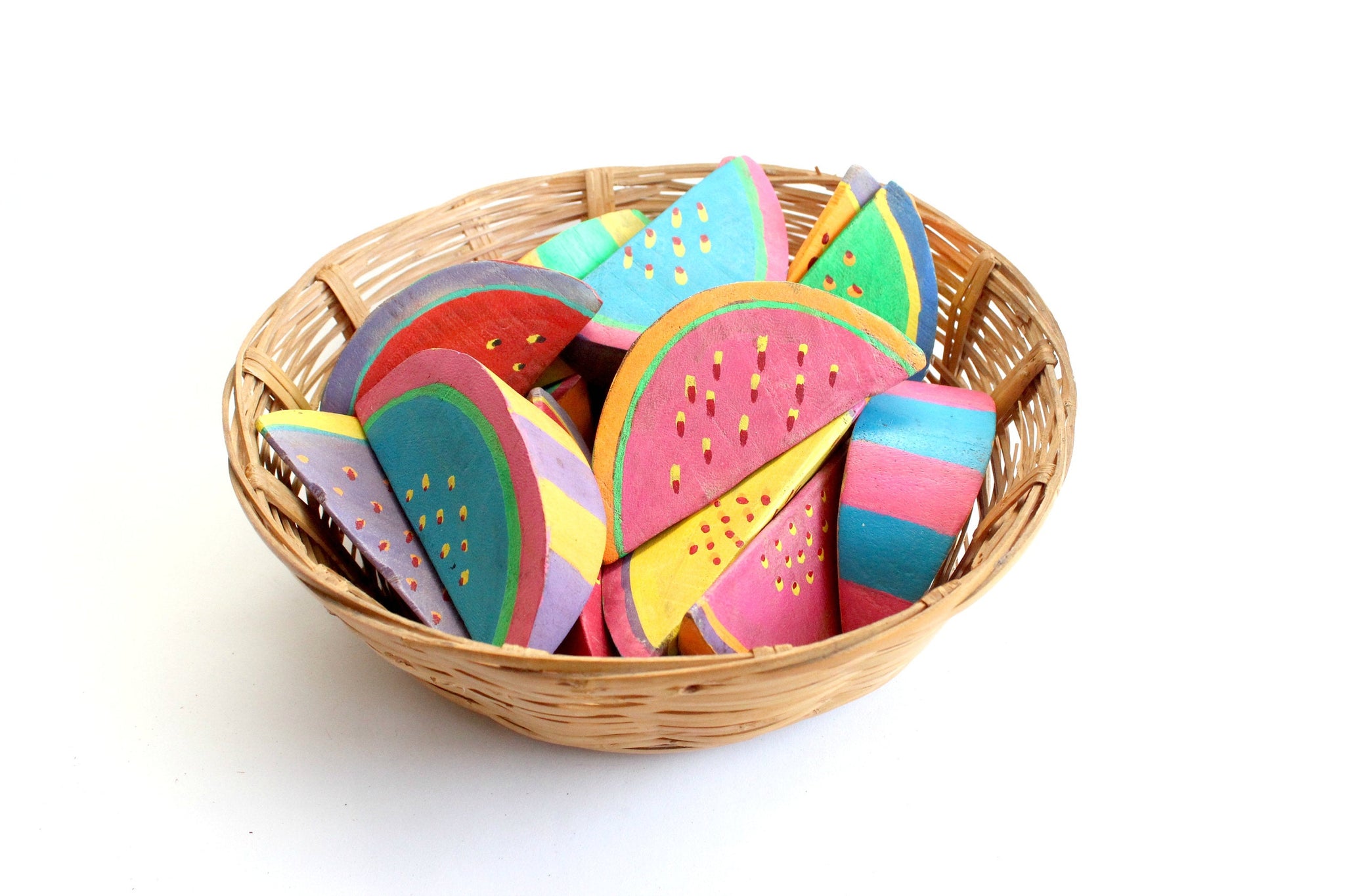 Hand Painted Wooden Watermelon Slices, Summer Table Decor