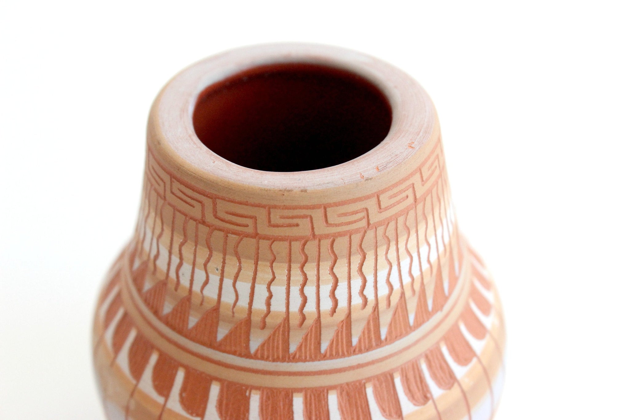 Native American Style Clay Pot, Decorative Ceramics, Folk Art