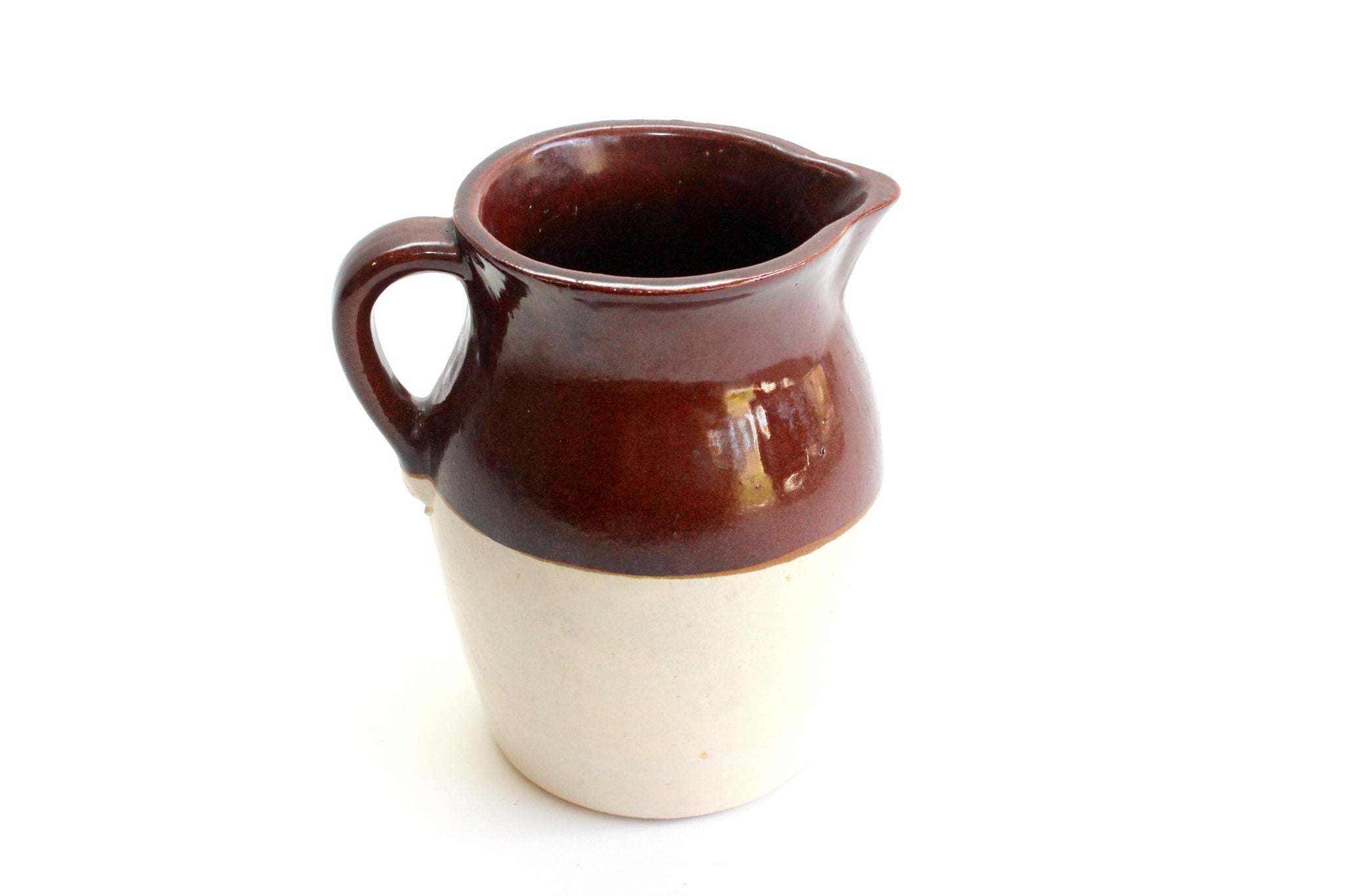 Large Stoneware Pitcher, Farmhouse Style Kitchen Decor